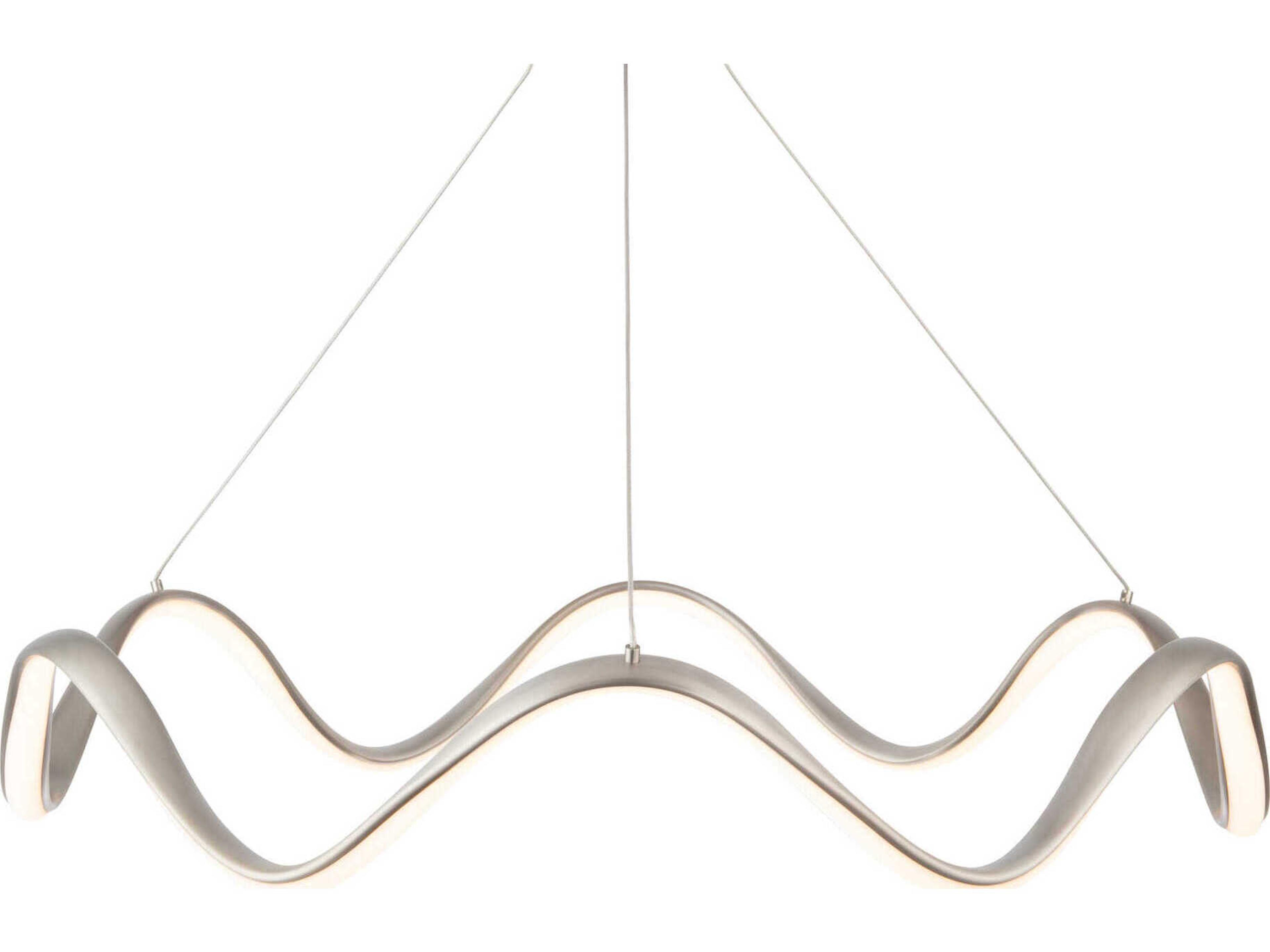 dweLED by WAC Lighting Morae 1-Light Brushed Nickel LED Round Pendant