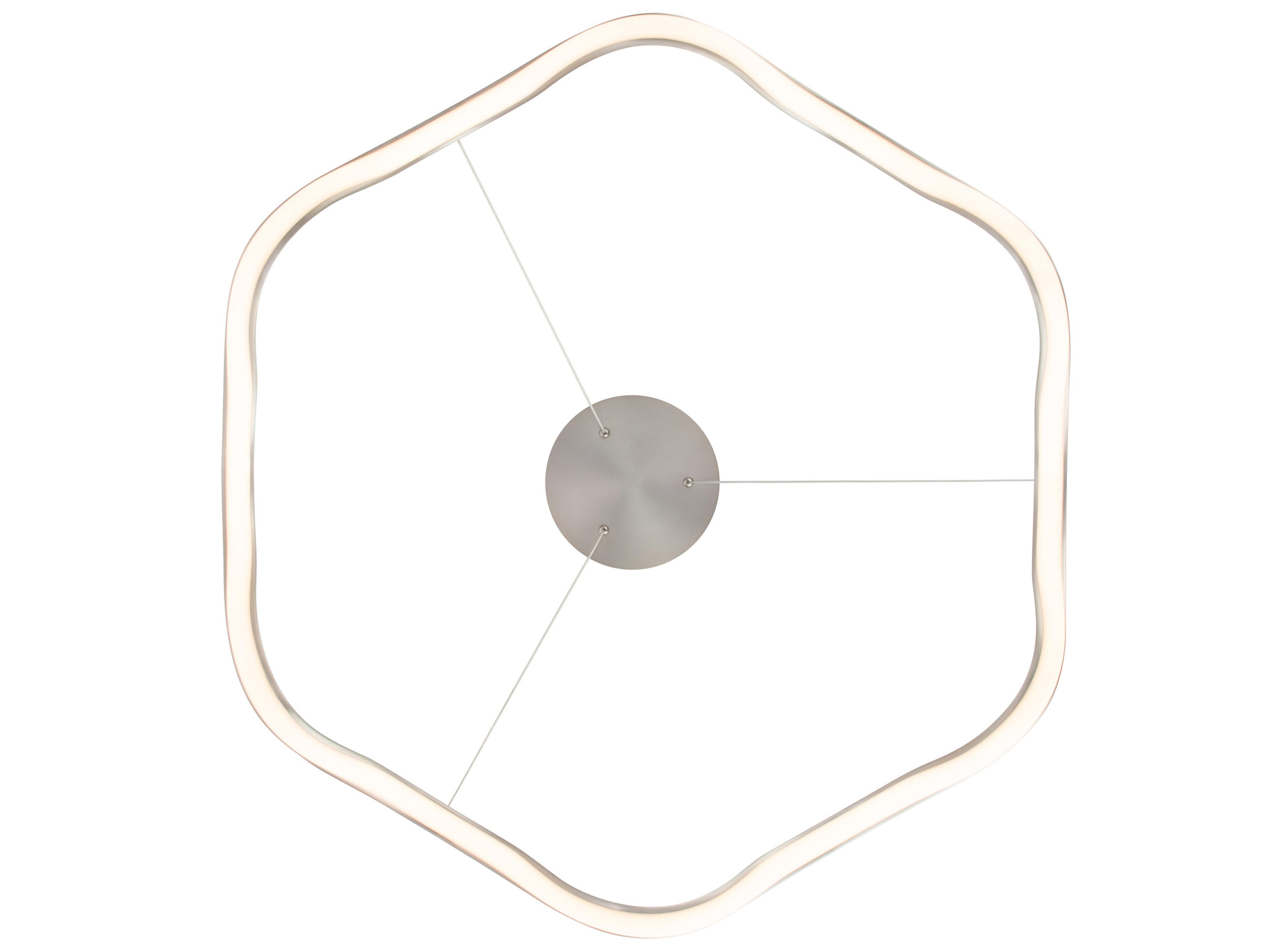 dweLED by WAC Lighting Morae 1-Light Brushed Nickel LED Round Pendant