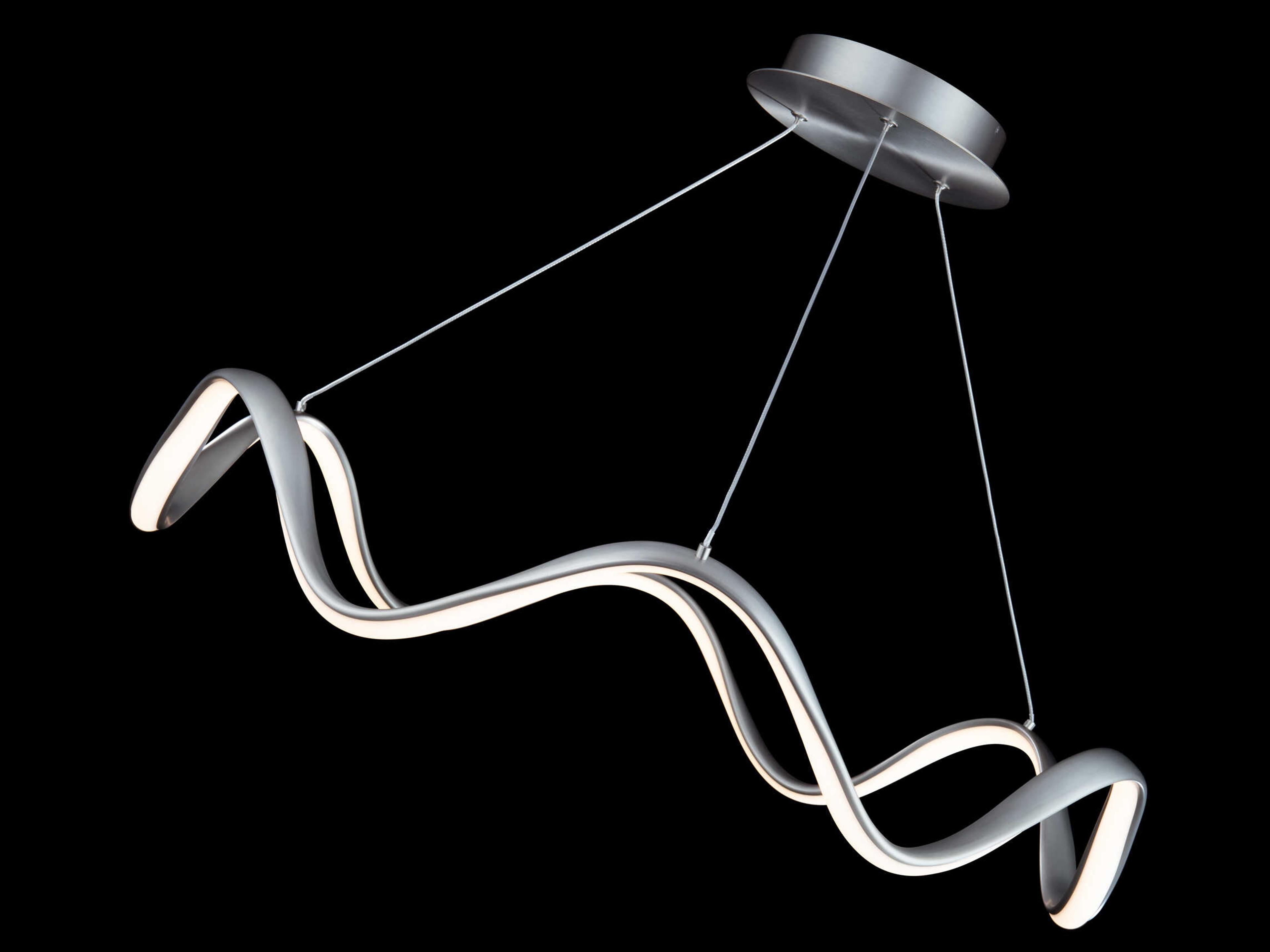 dweLED by WAC Lighting Morae 1-Light Brushed Nickel LED Round Pendant