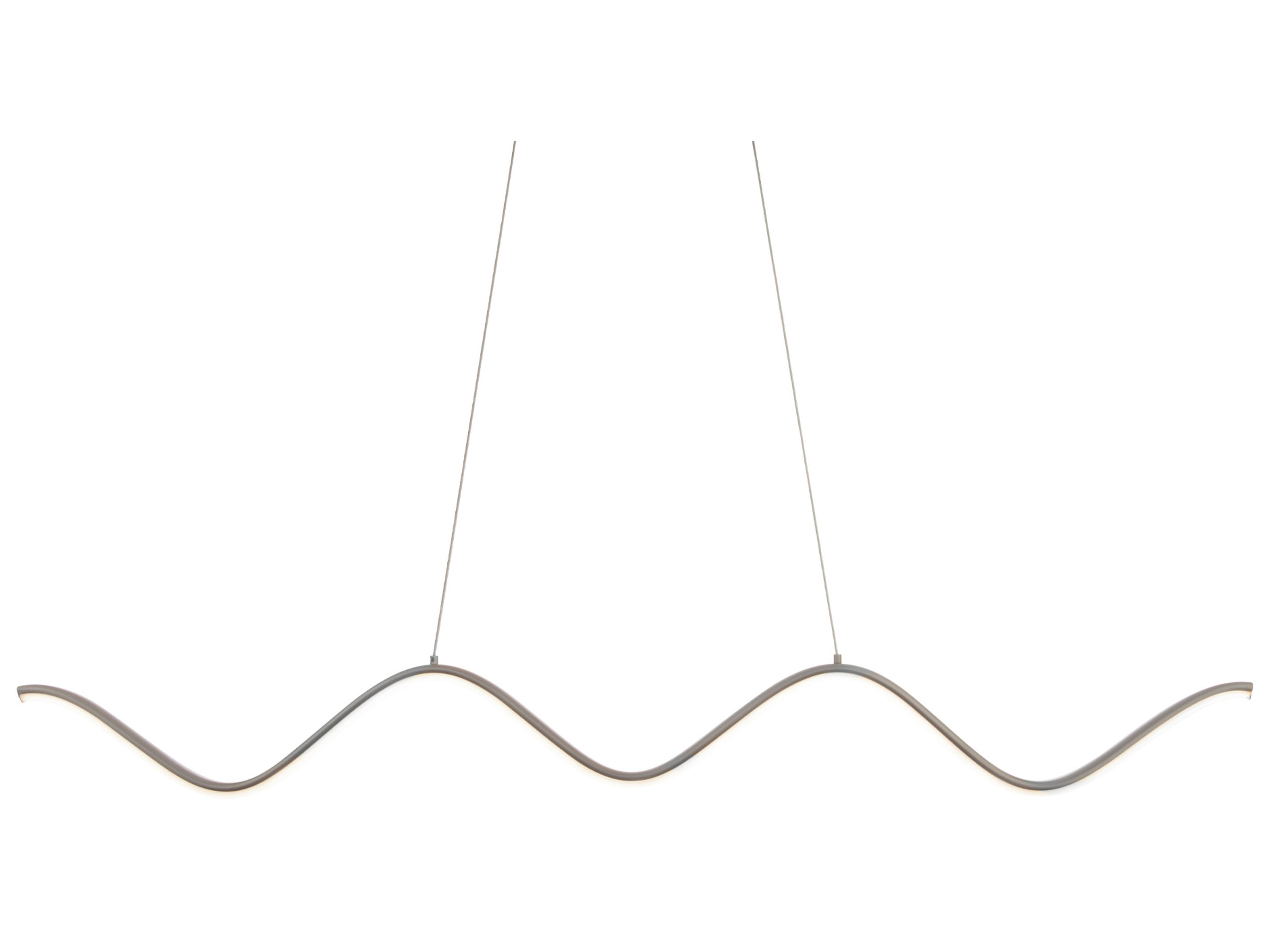 dweLED by WAC Lighting Morae 1-Light Brushed Nickel LED Linear Island Pendant