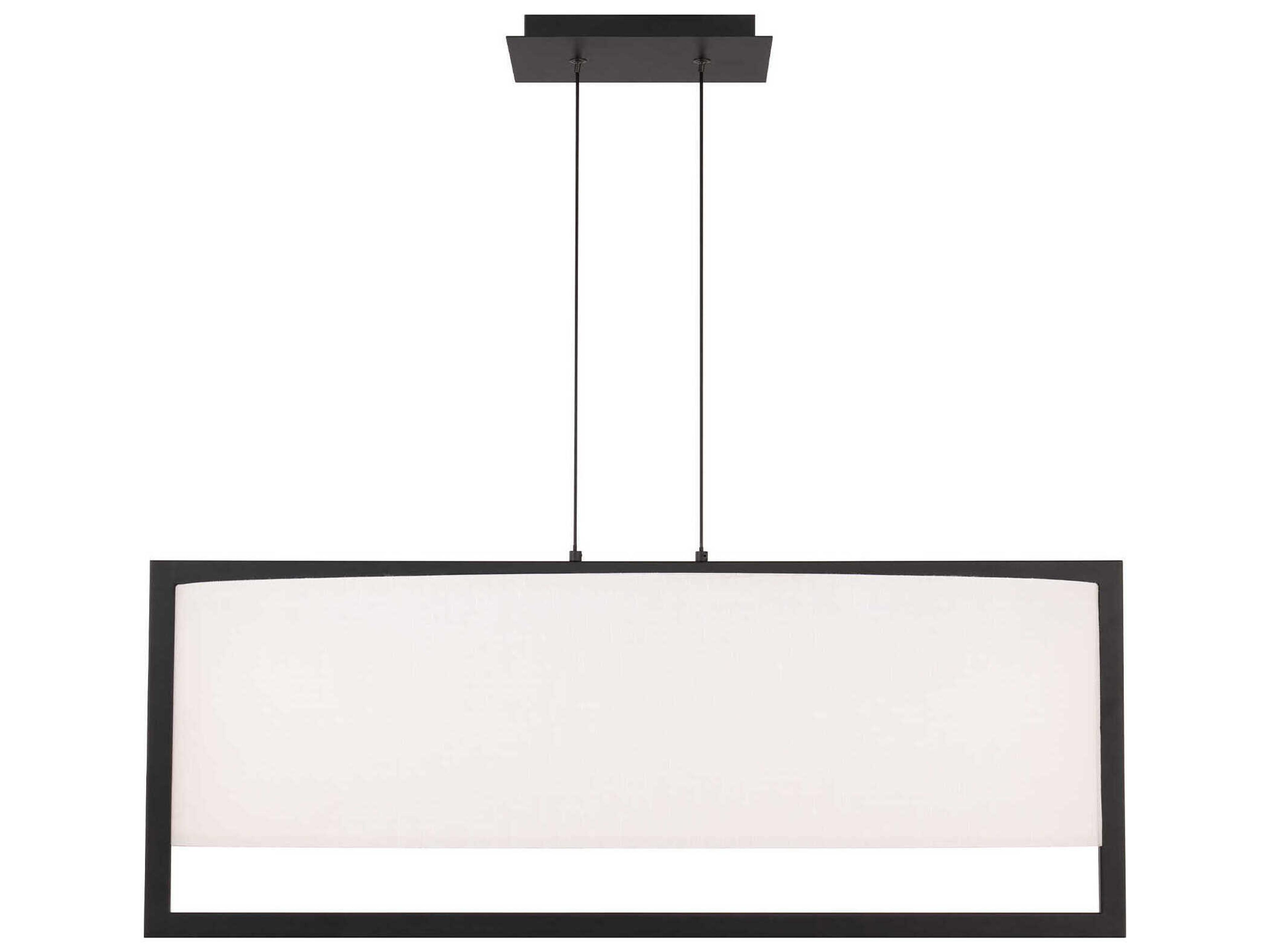 dweLED by WAC Lighting Park Avenue 1-Light Black LED Linear Island Pendant