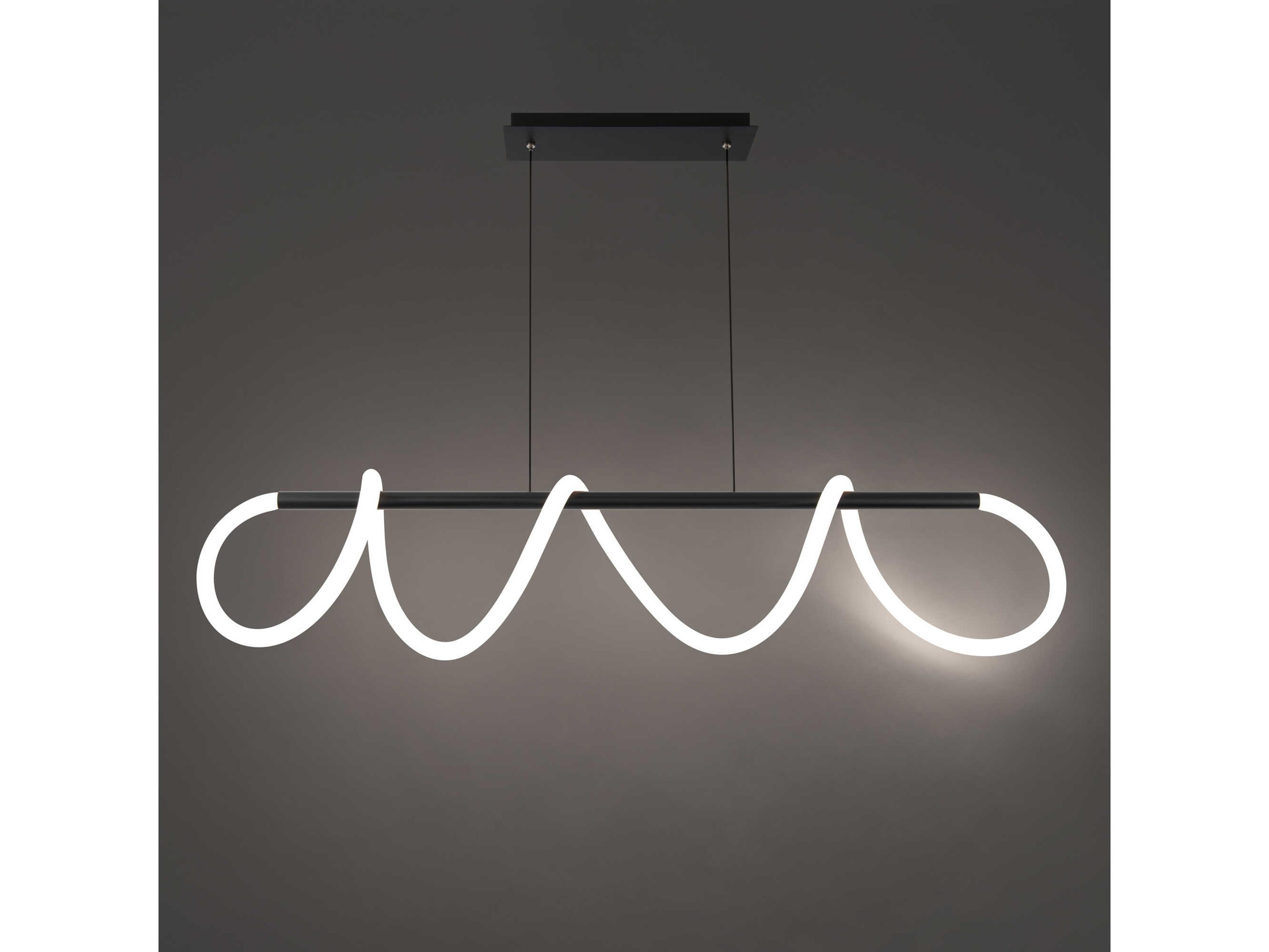 dweLED by WAC Lighting Tightrope 1-Light Black LED Round Island Pendant