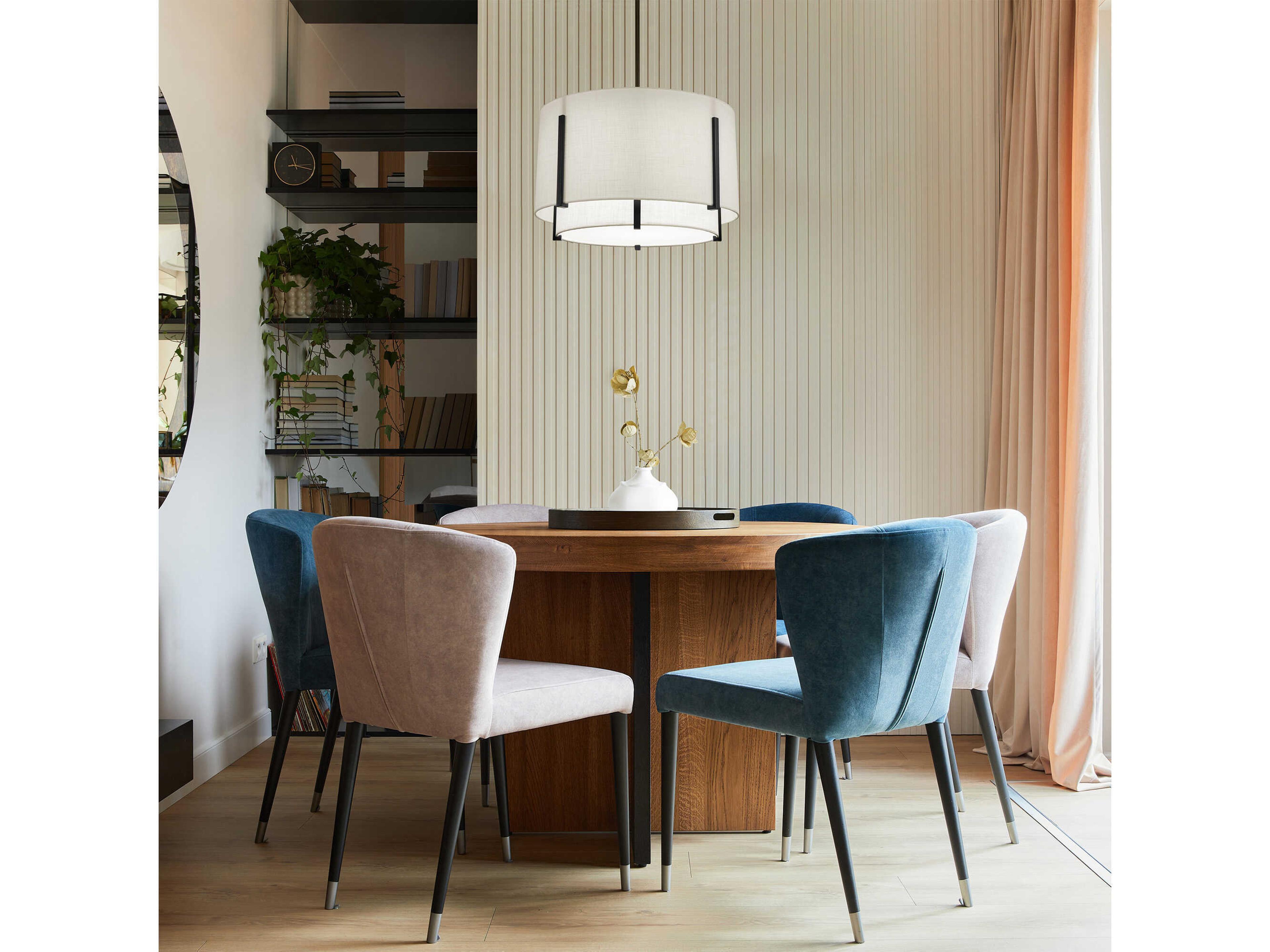 dweLED by WAC Lighting Strum 1-Light Black LED Drum Pendant