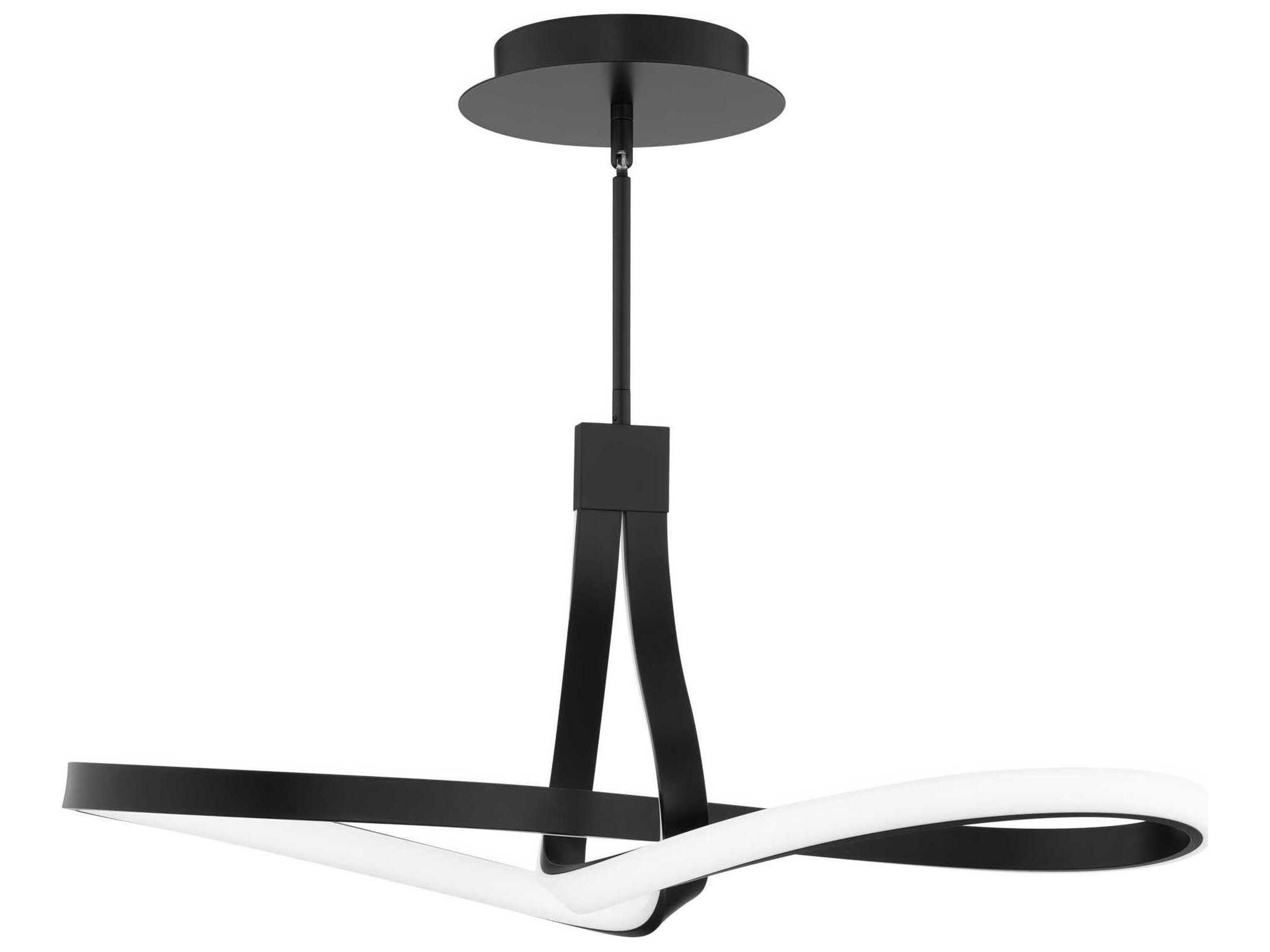 Mobius 1-Light Black Pendant