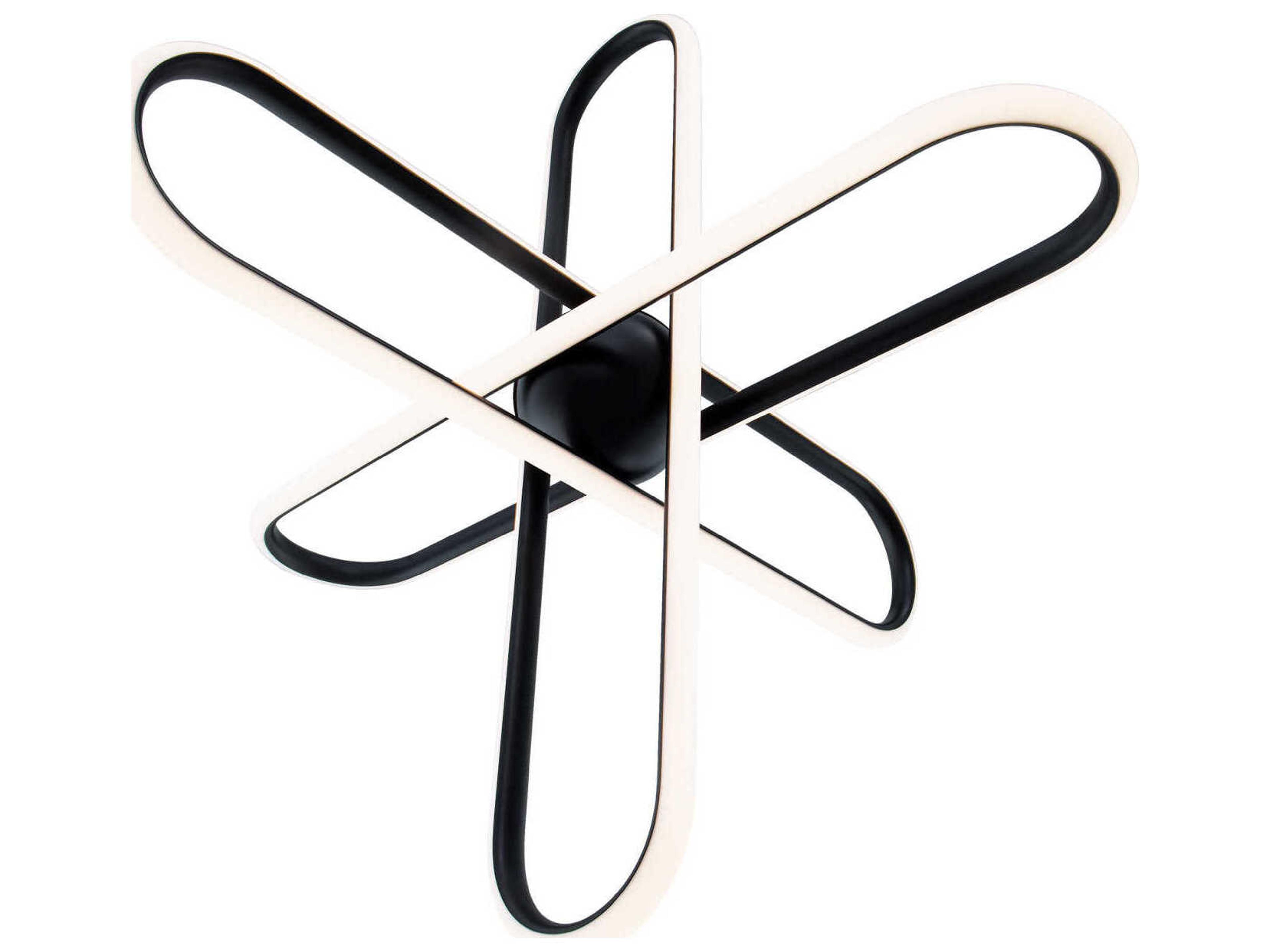 dweLED by WAC Lighting Valerius 3-Light Black LED Geometric Round Chandelier