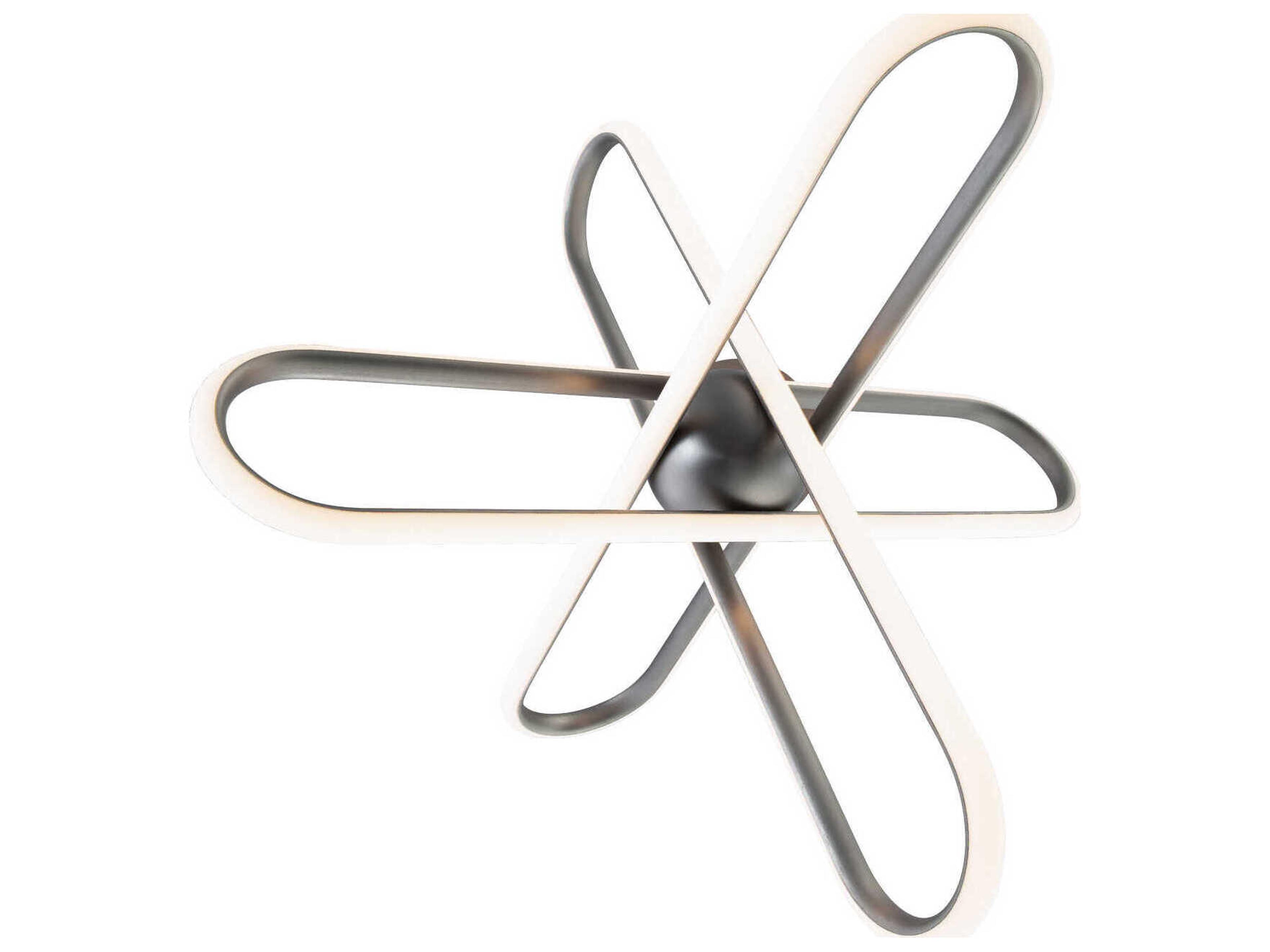 dweLED by WAC Lighting Valerius 3-Light Brushed Nickel LED Geometric Round Chandelier