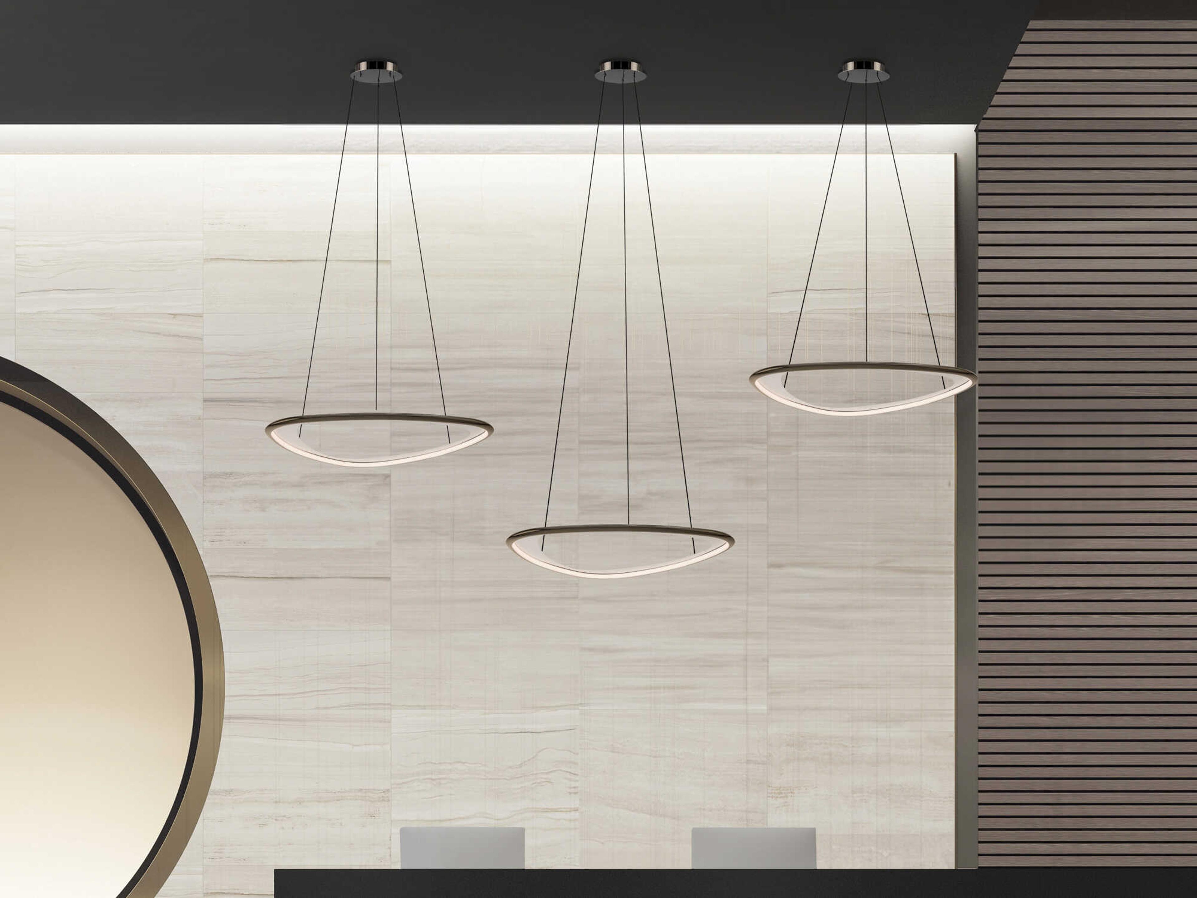 dweLED by WAC Lighting Oyster 1-Light Aged Brass Pendant