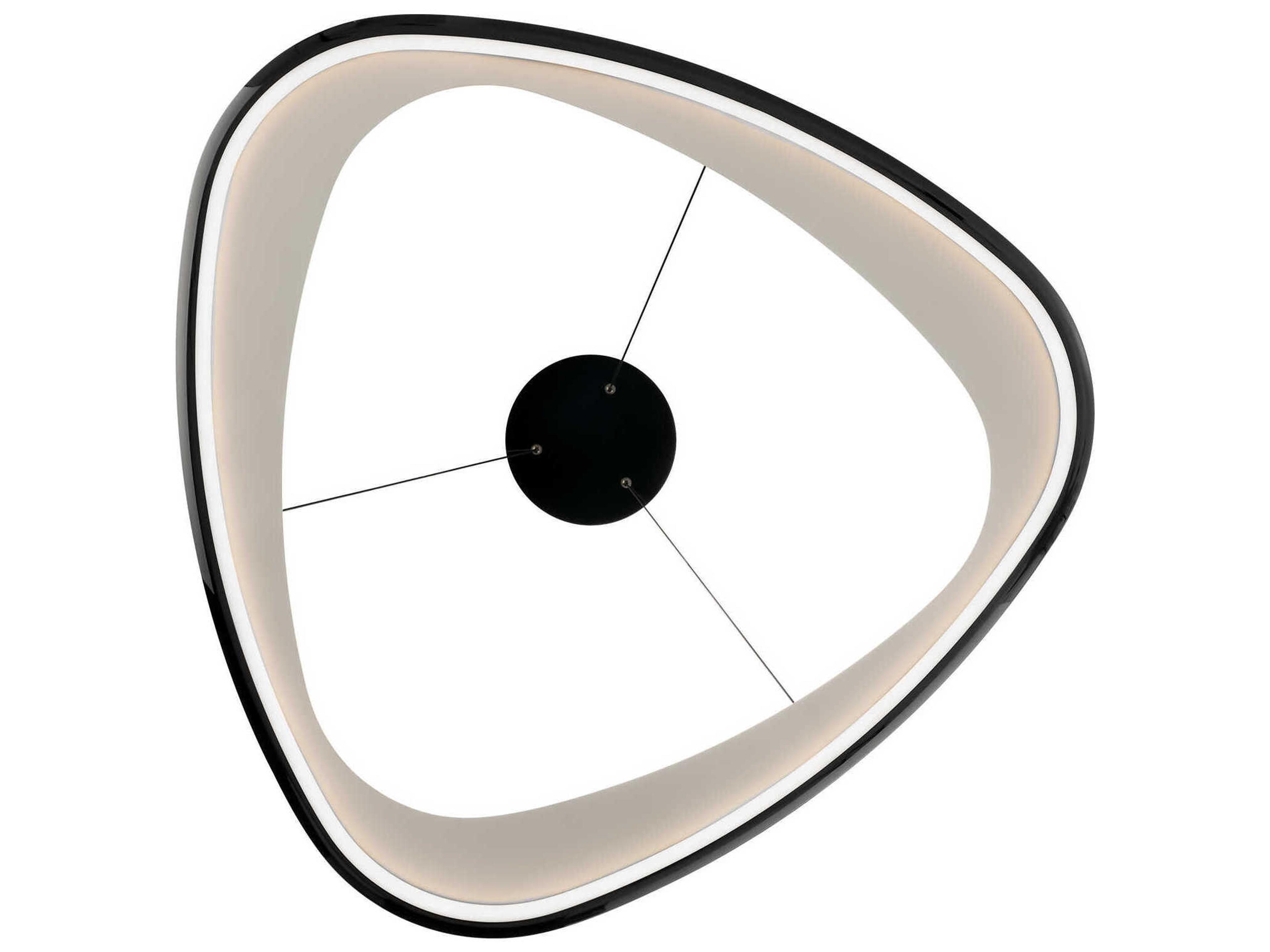 dweLED by WAC Lighting Oyster 1-Light Black Chrome Round Pendant