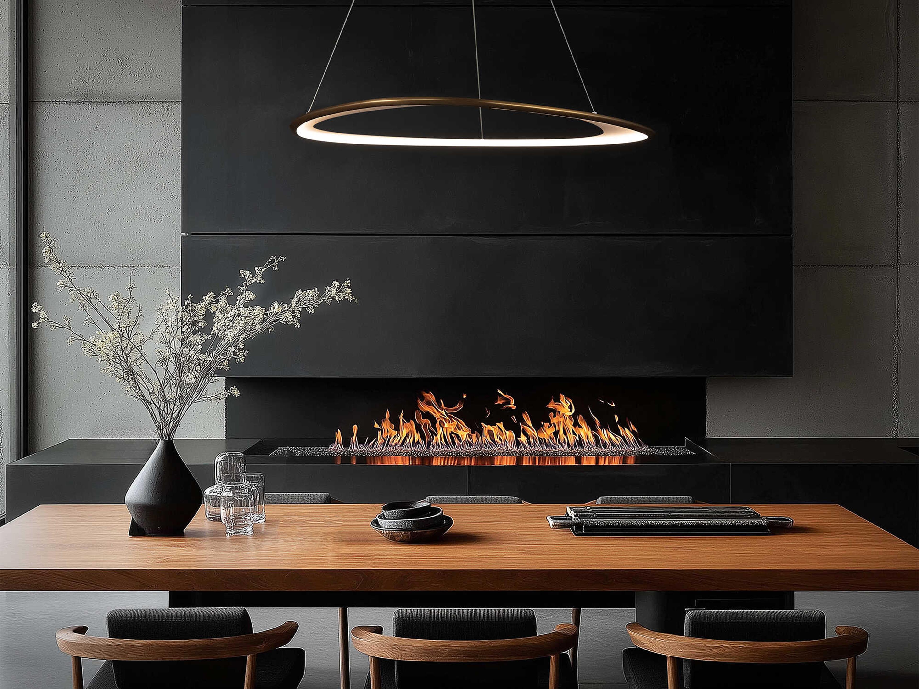 dweLED by WAC Lighting Oyster 1-Light Aged Brass Pendant