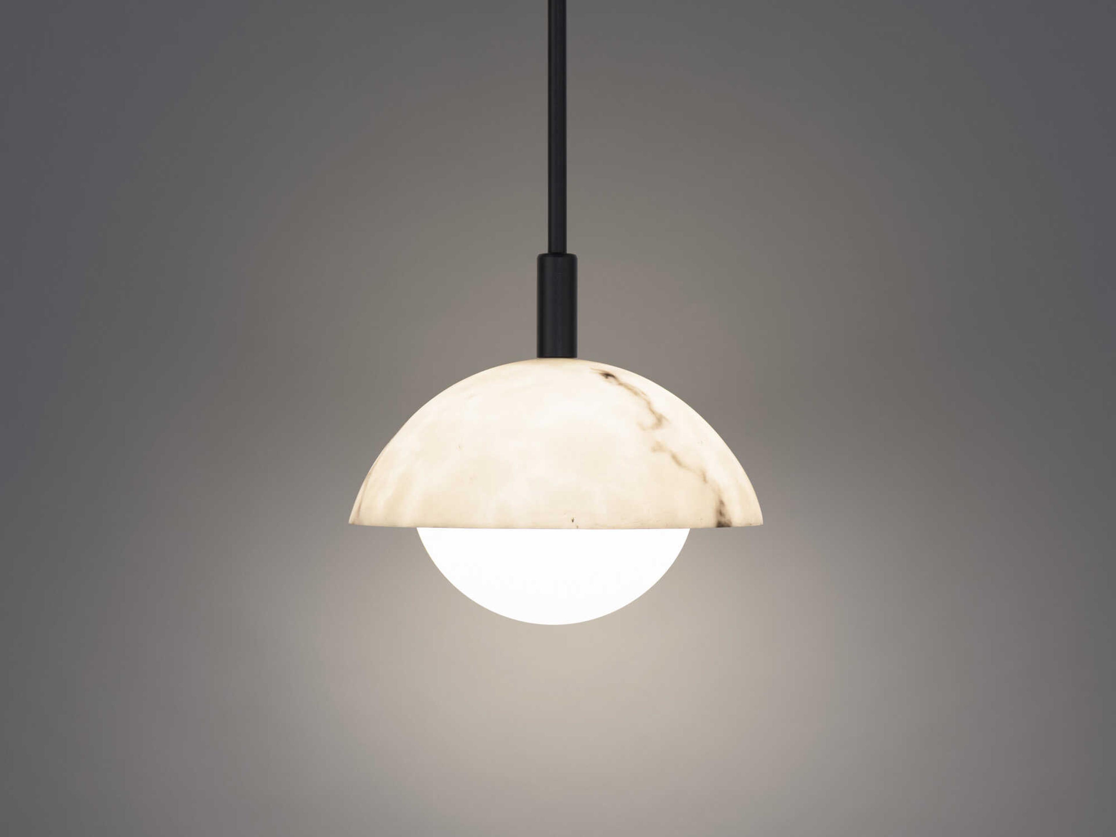 dweLED by WAC Lighting Moonstone 1-Light Black Glass LED Globe Mini Pendant