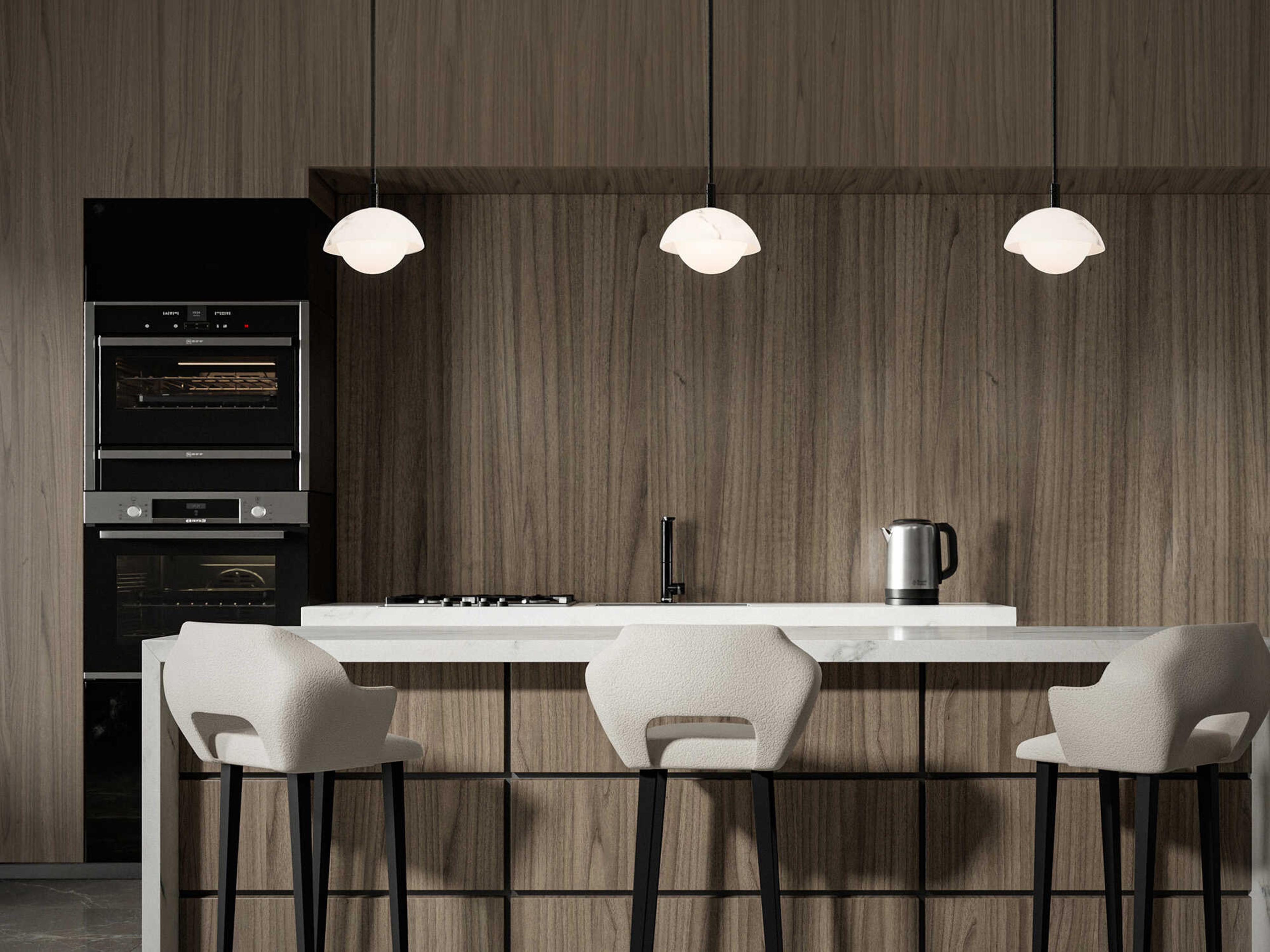 dweLED by WAC Lighting Moonstone 1-Light Black Glass LED Globe Mini Pendant