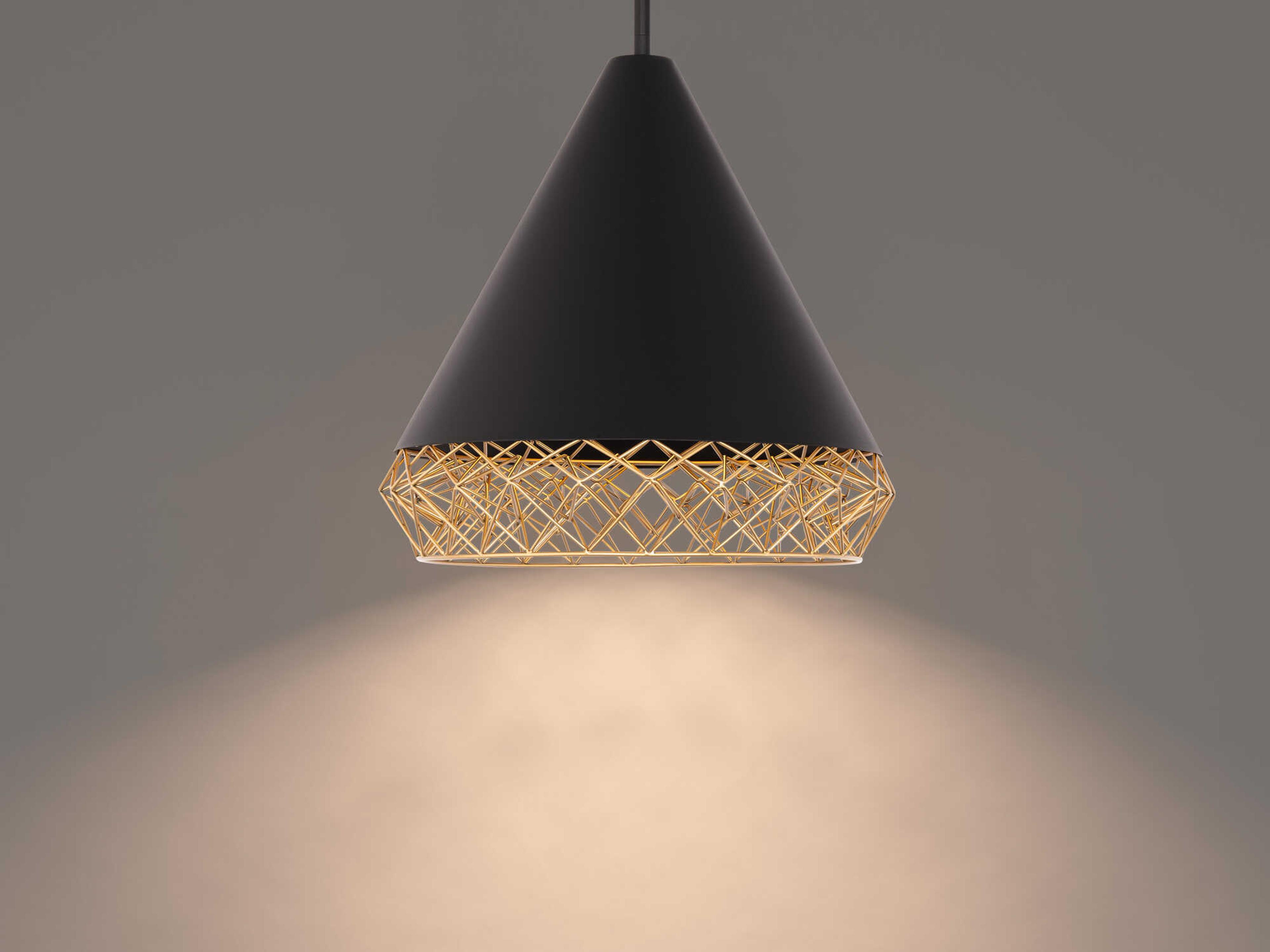dweLED by WAC Lighting Lacey 1-Light Black Gold LED Pendant