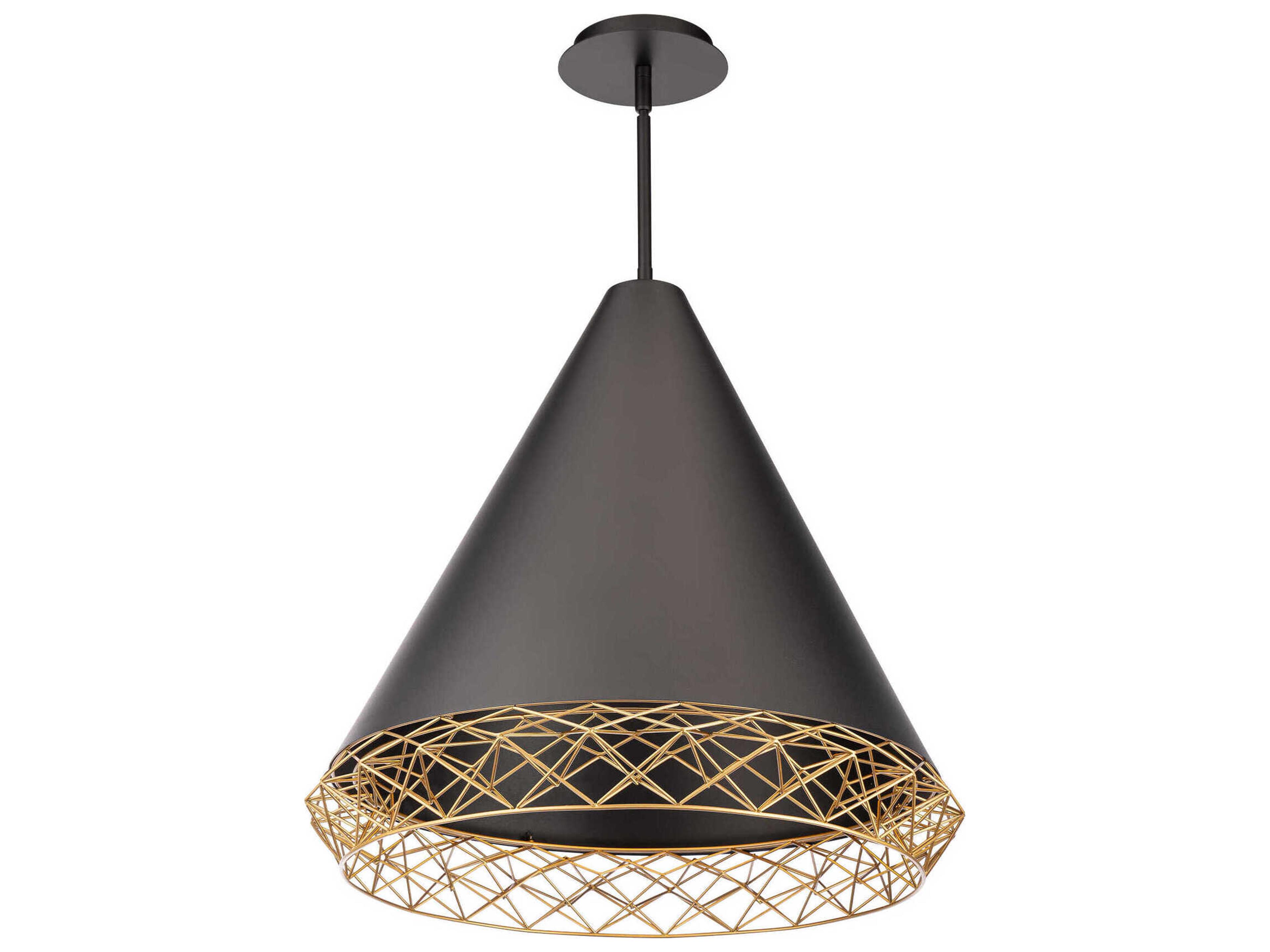 Lacey 1-Light Black Gold LED Pendant