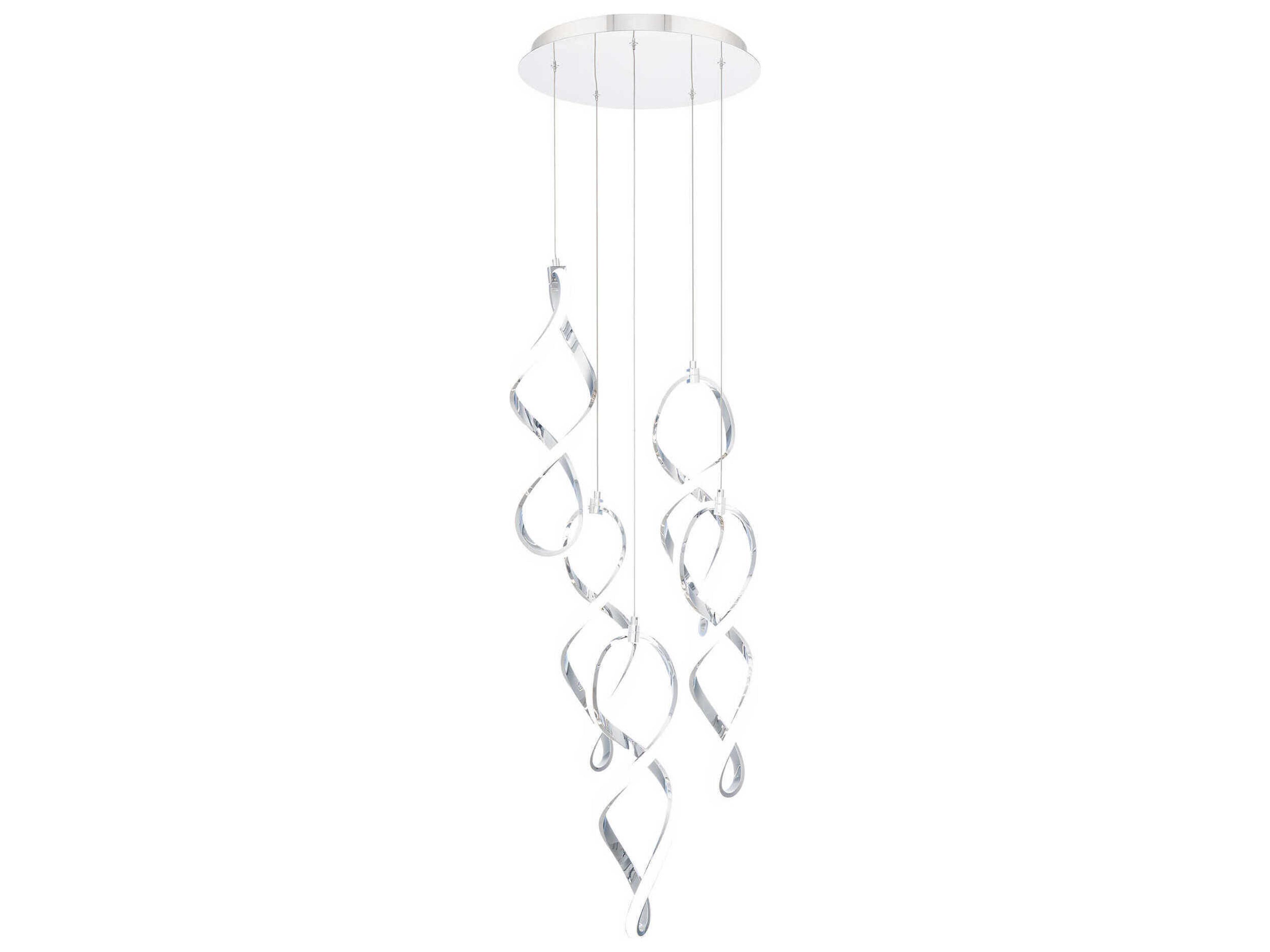 Interlace 5-Light Chrome Pendant