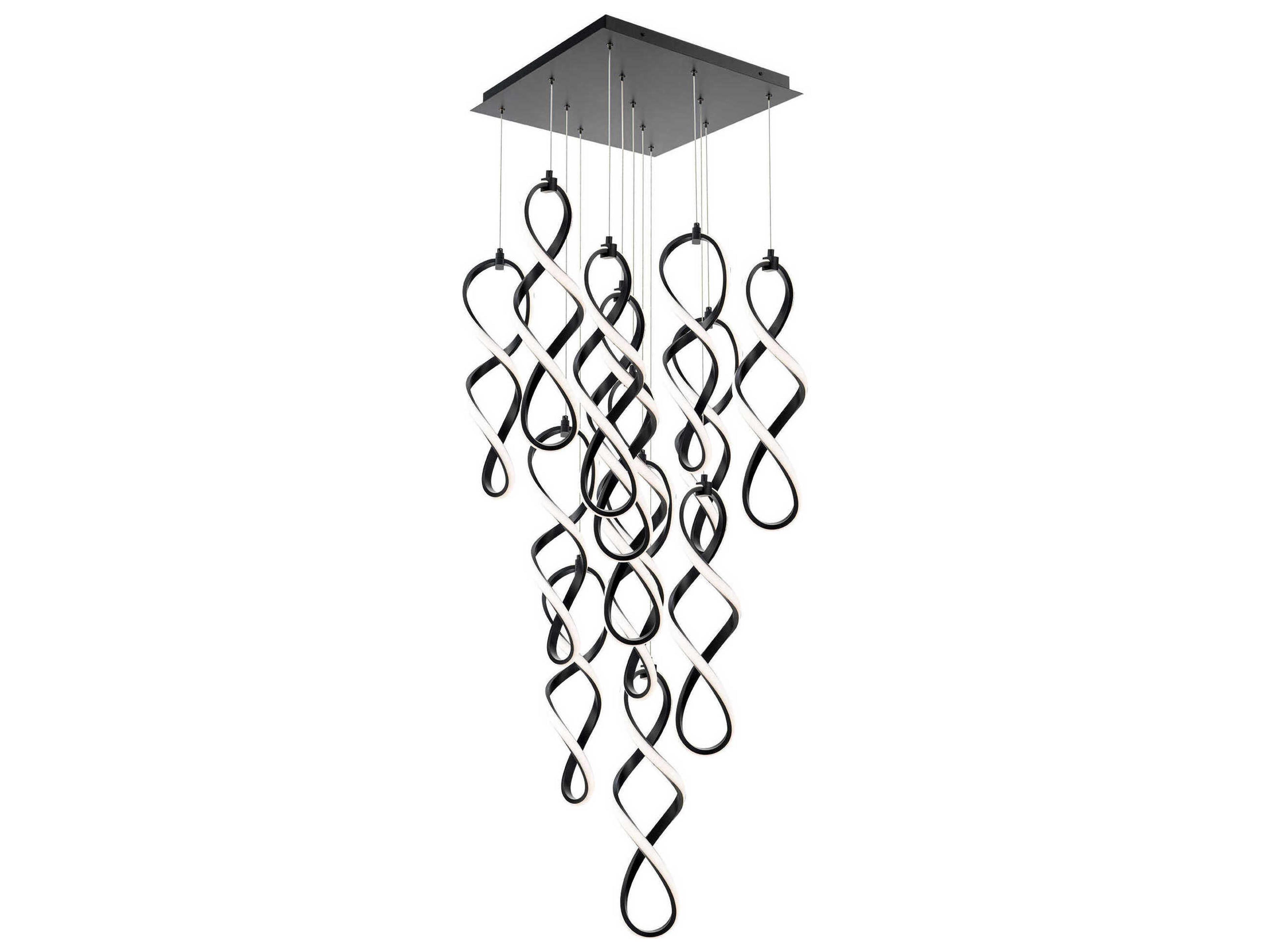 Interlace 13-Light Black Pendant