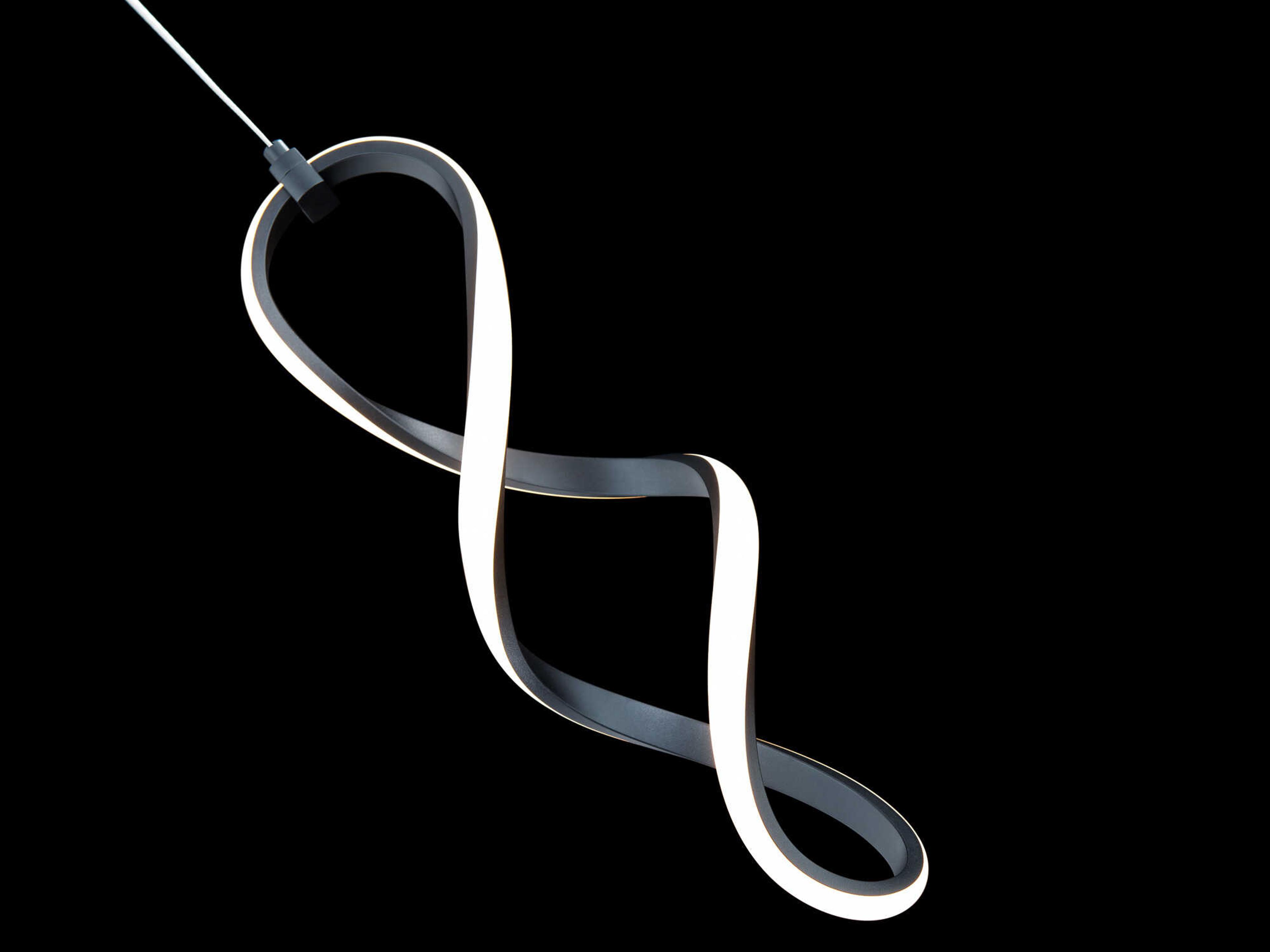 dweLED by WAC Lighting Interlace 1-Light Black LED Mini Pendant