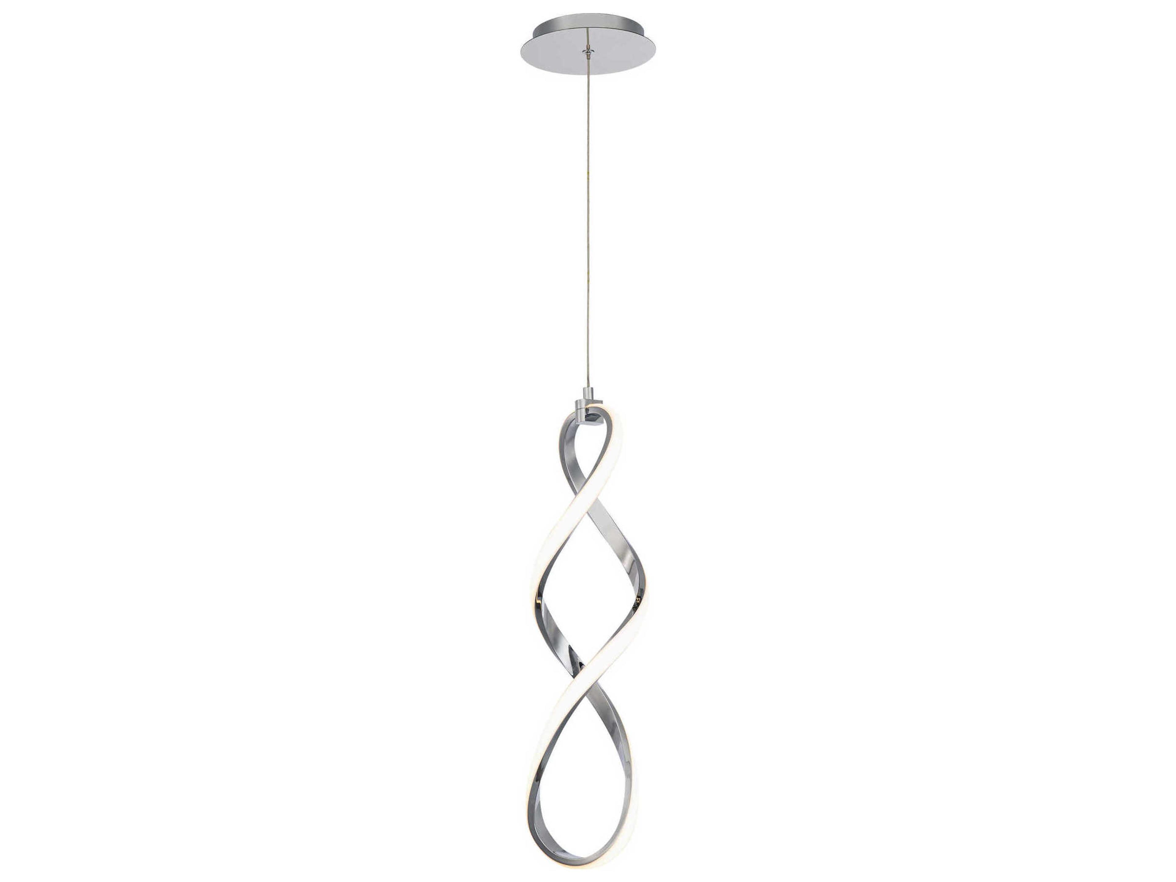 dweLED by WAC Lighting Interlace 1-Light Chrome LED Mini Pendant