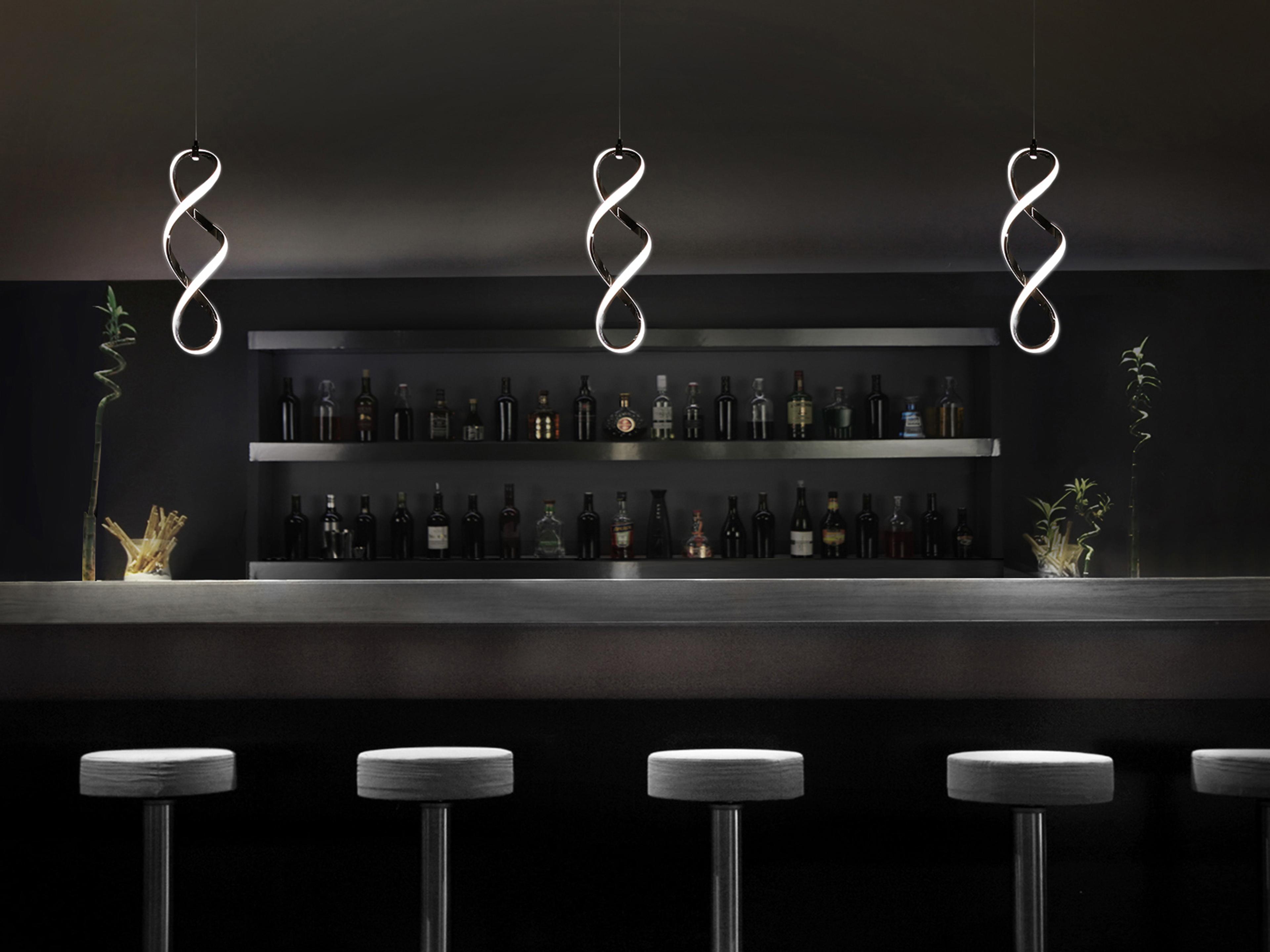 dweLED by WAC Lighting Interlace 1-Light Chrome LED Mini Pendant