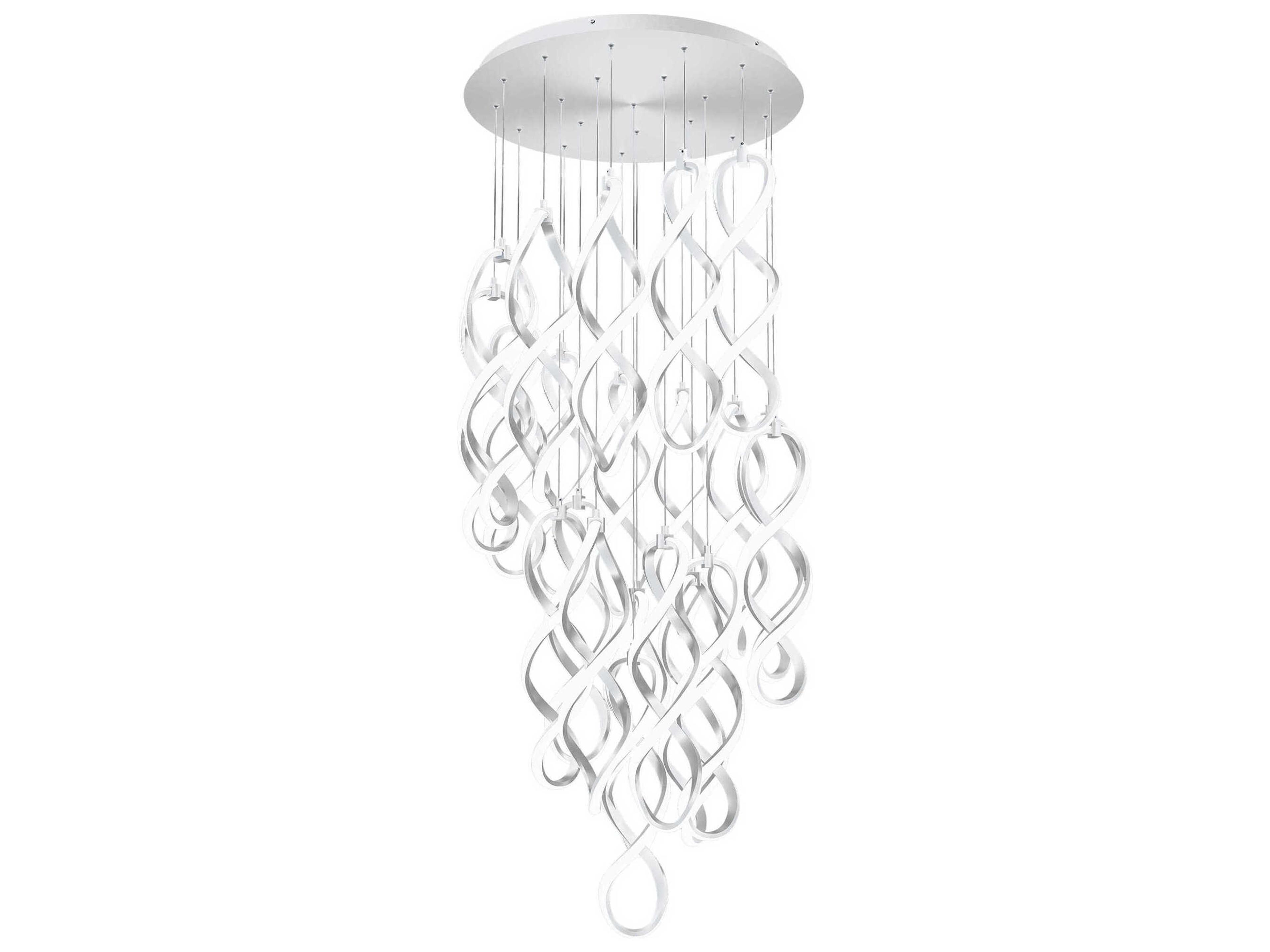 Interlace 21-Light Chrome Pendant
