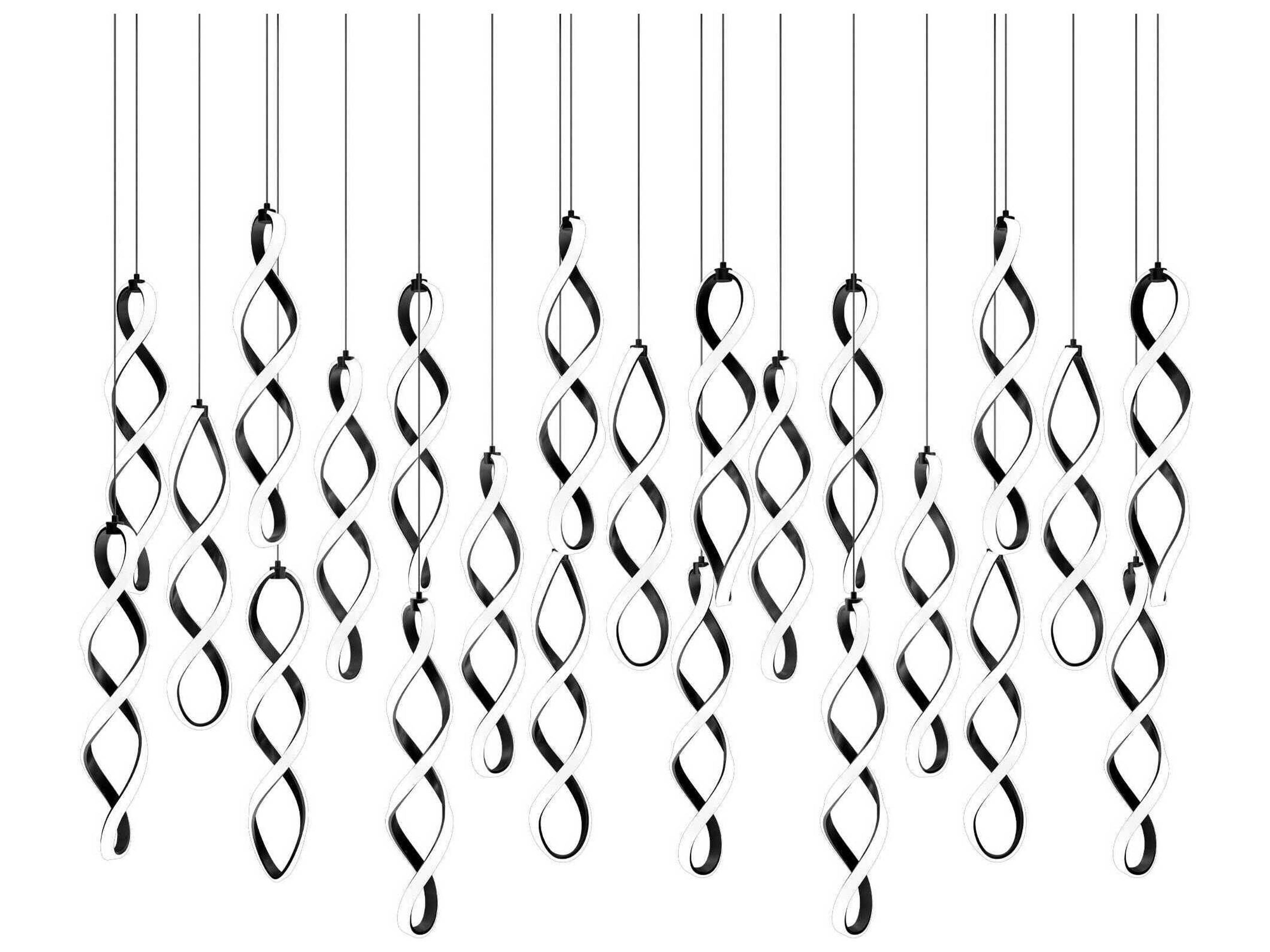 Interlace 3-Light Black Island Pendant