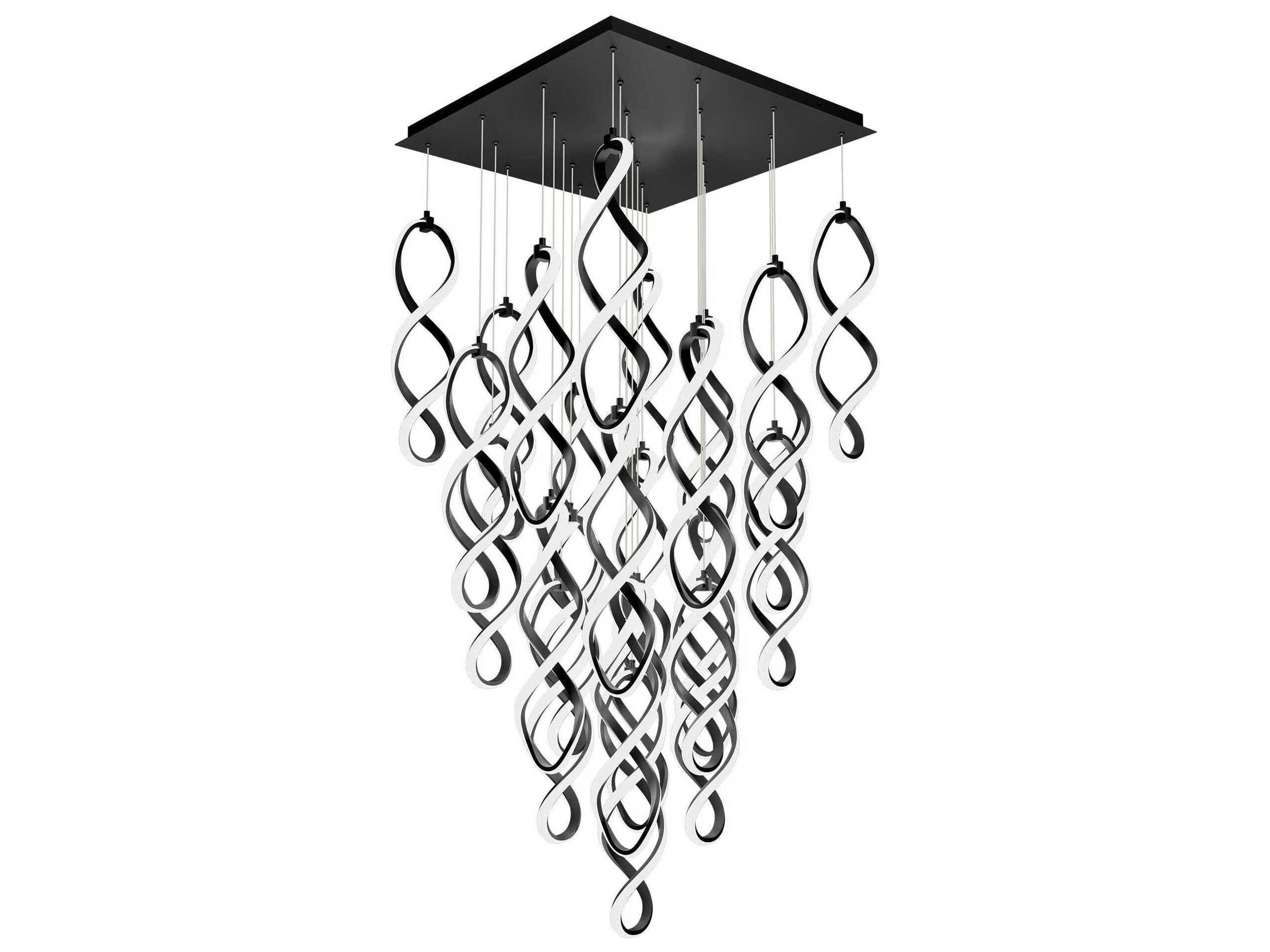 Interlace 25-Light Black Pendant