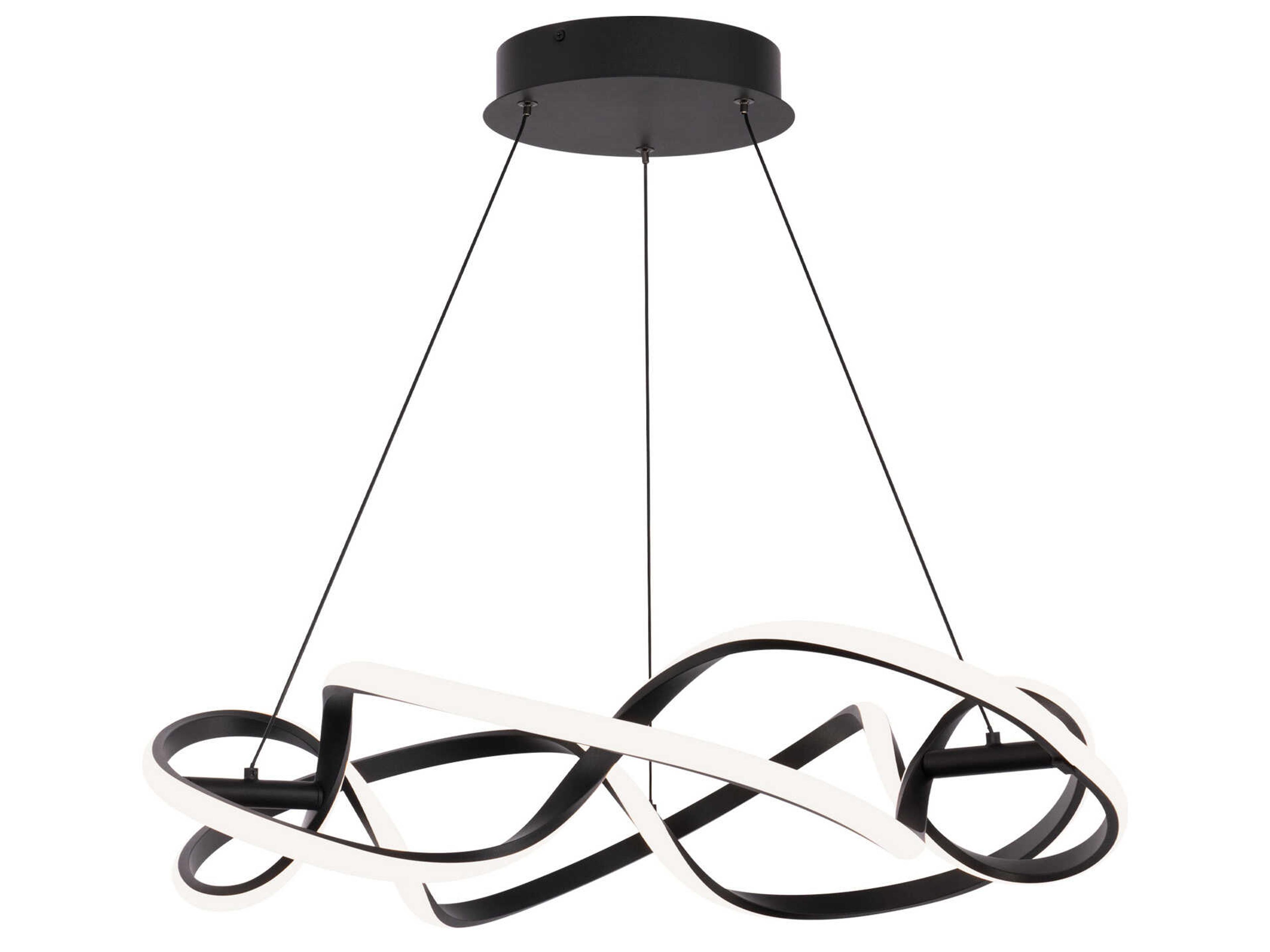 dweLED by WAC Lighting Interlace 1-Light Black LED Pendant