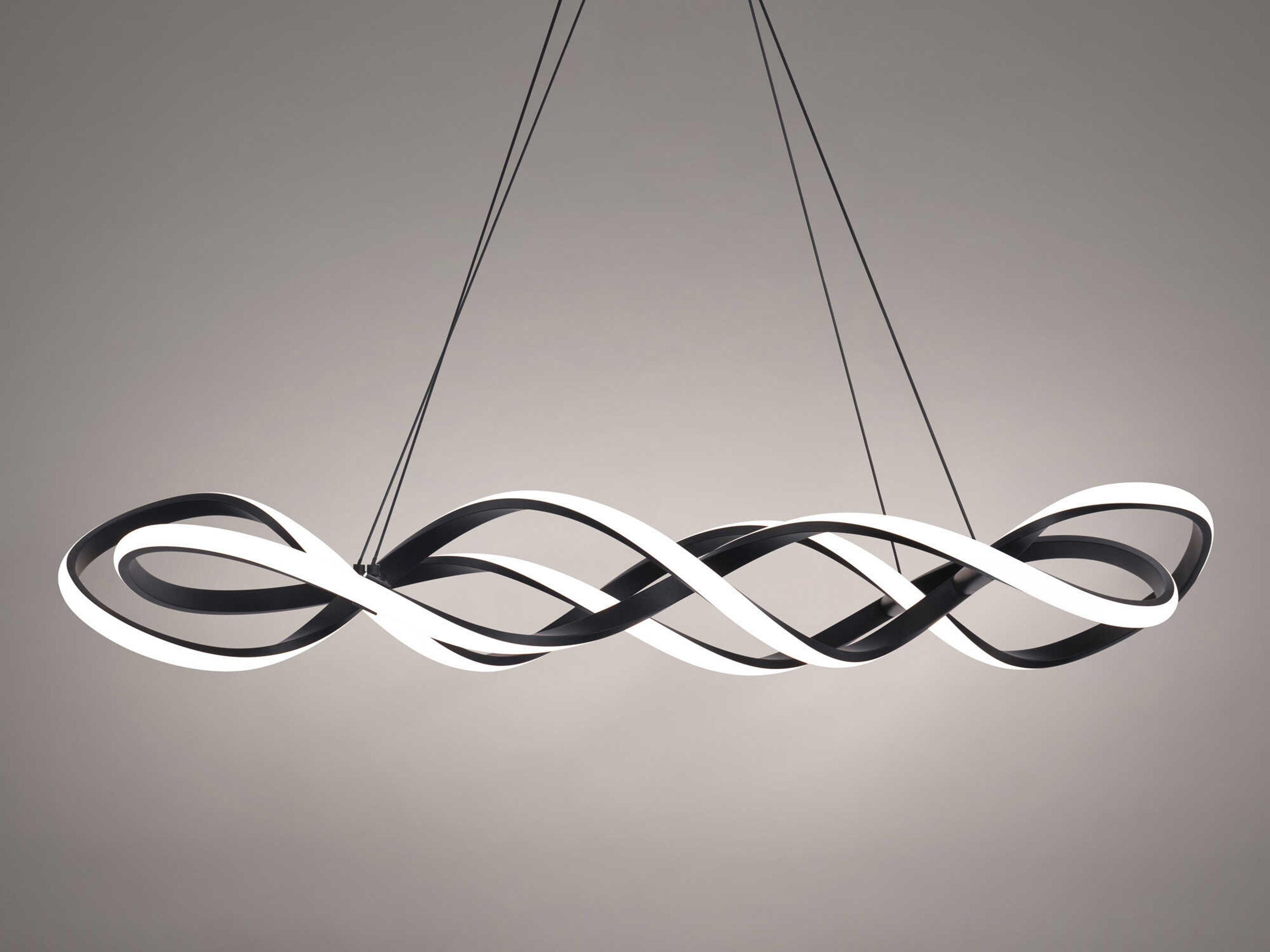 dweLED by WAC Lighting Interlace 1-Light Black LED Island Pendant