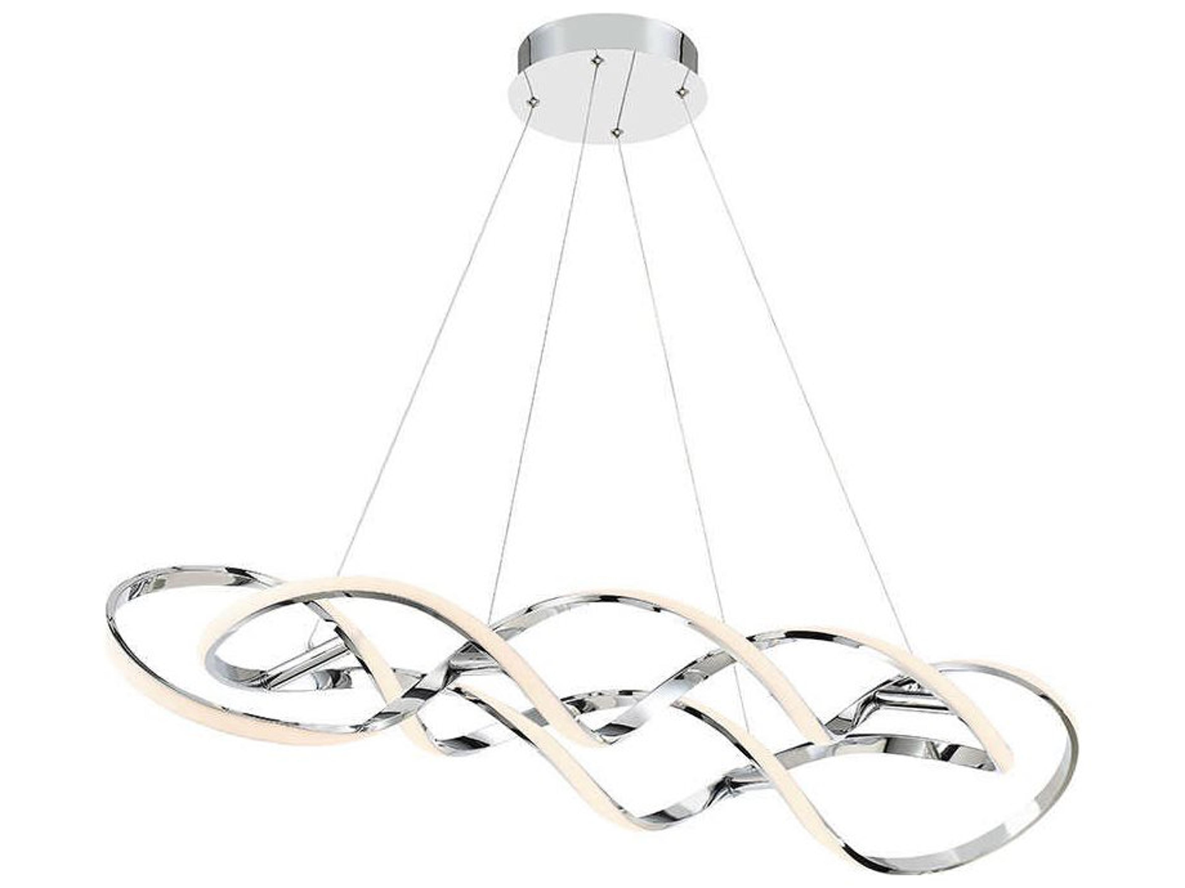 dweLED by WAC Lighting Interlace 1-Light Chrome LED Island Pendant