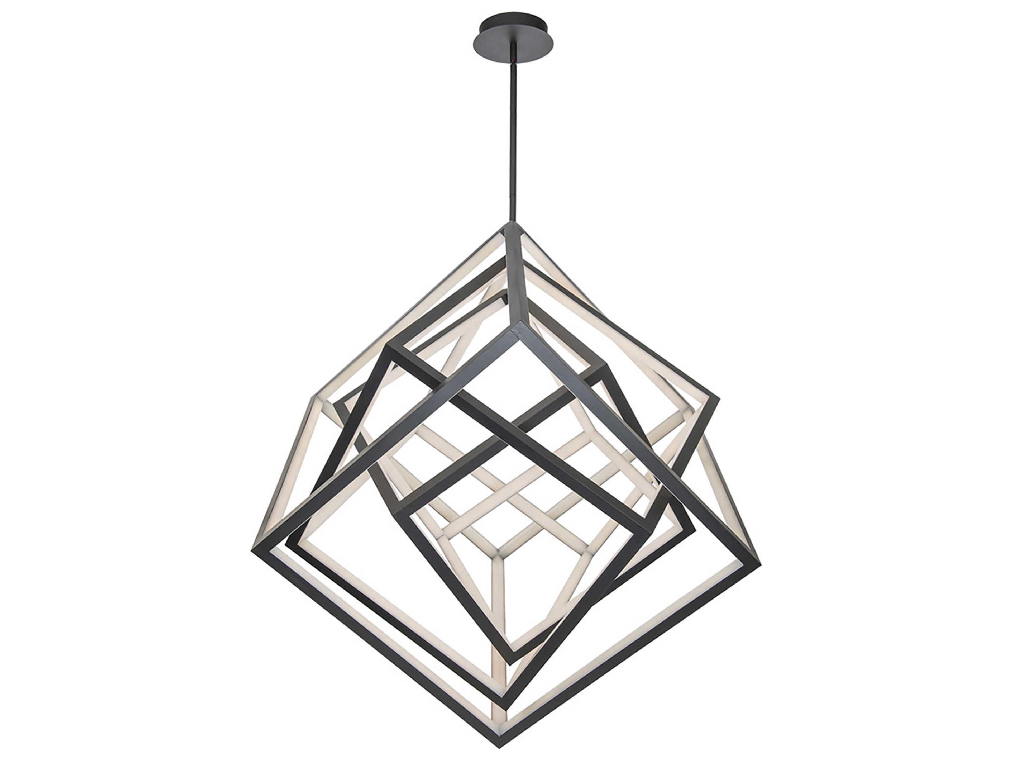 dweLED by WAC Lighting Atlas 1-Light Black LED Geometric Pendant