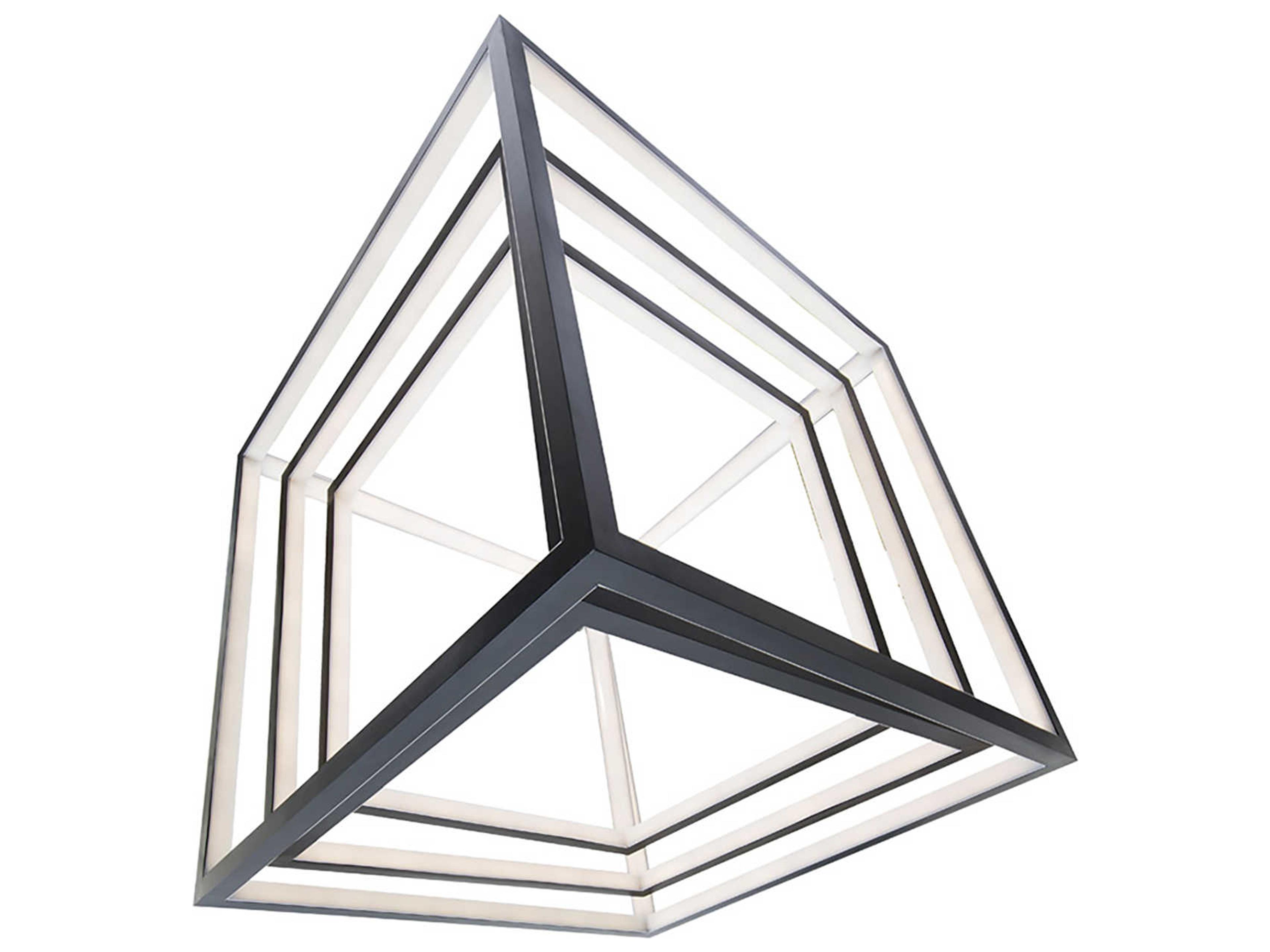 dweLED by WAC Lighting Atlas 1-Light Black LED Geometric Pendant