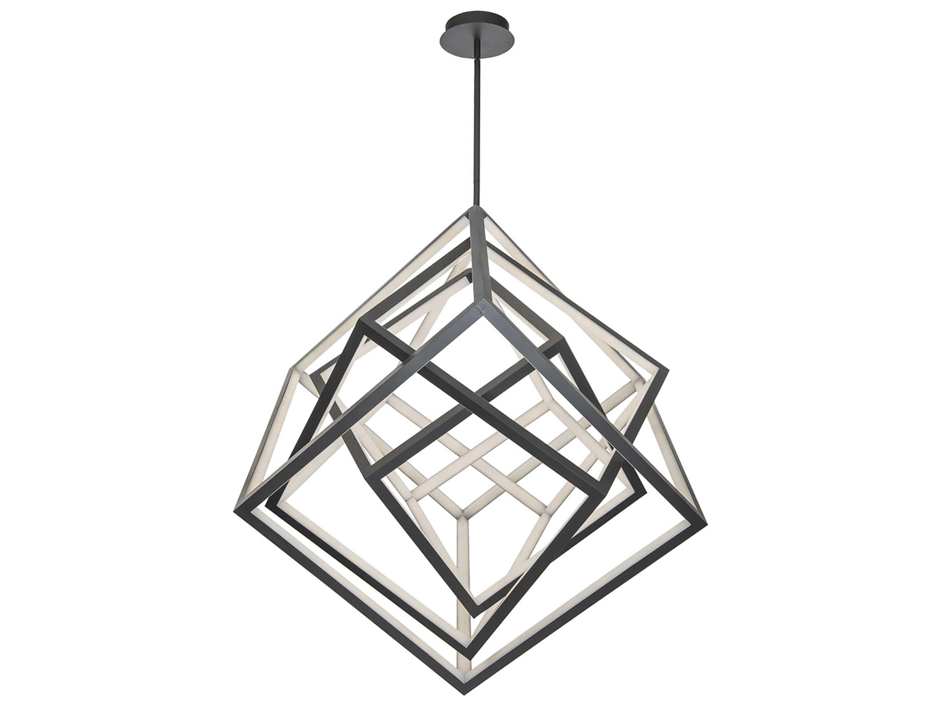 dweLED by WAC Lighting Atlas 1-Light Black LED Geometric Pendant