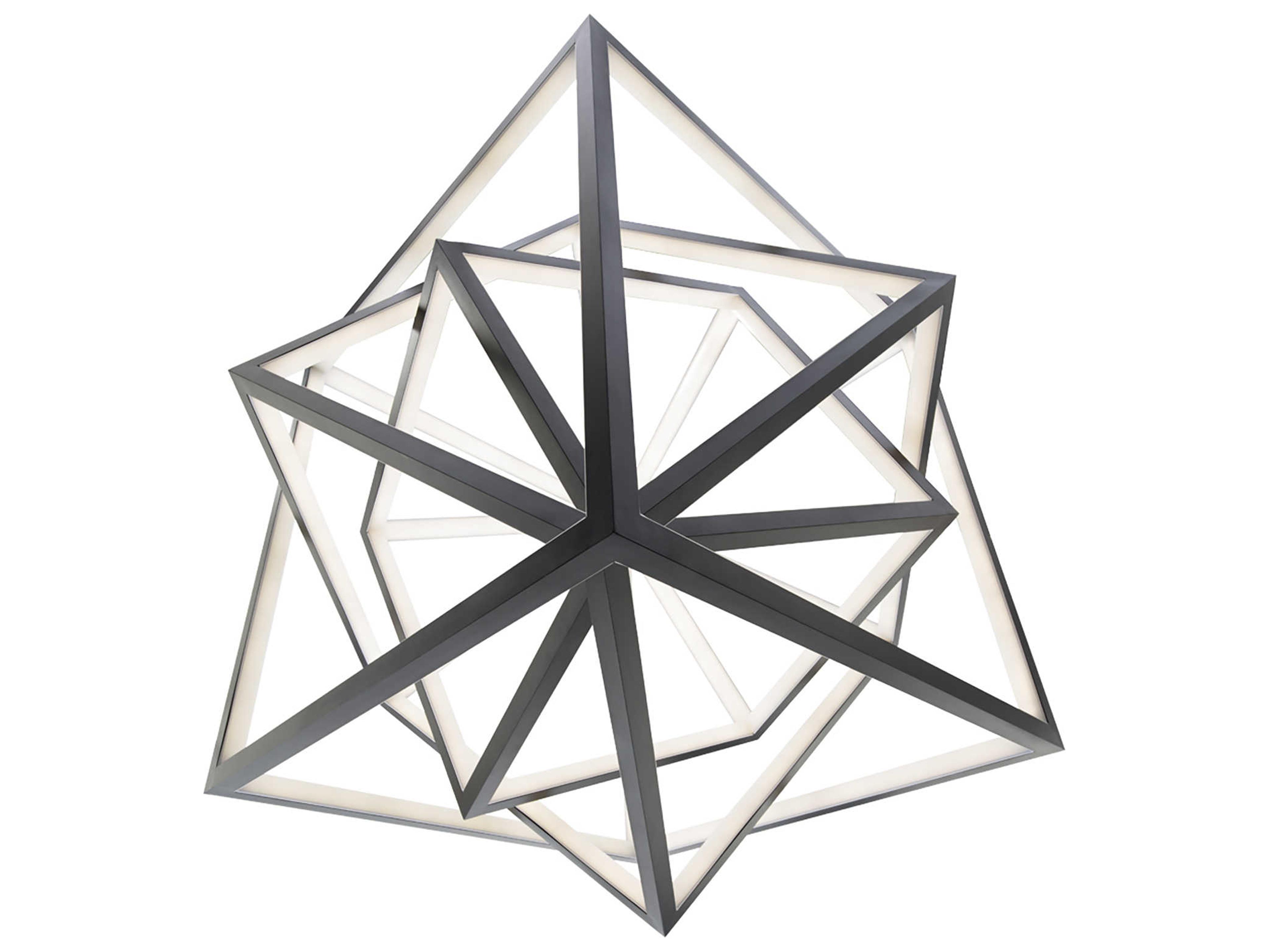 dweLED by WAC Lighting Atlas 1-Light Black LED Geometric Pendant