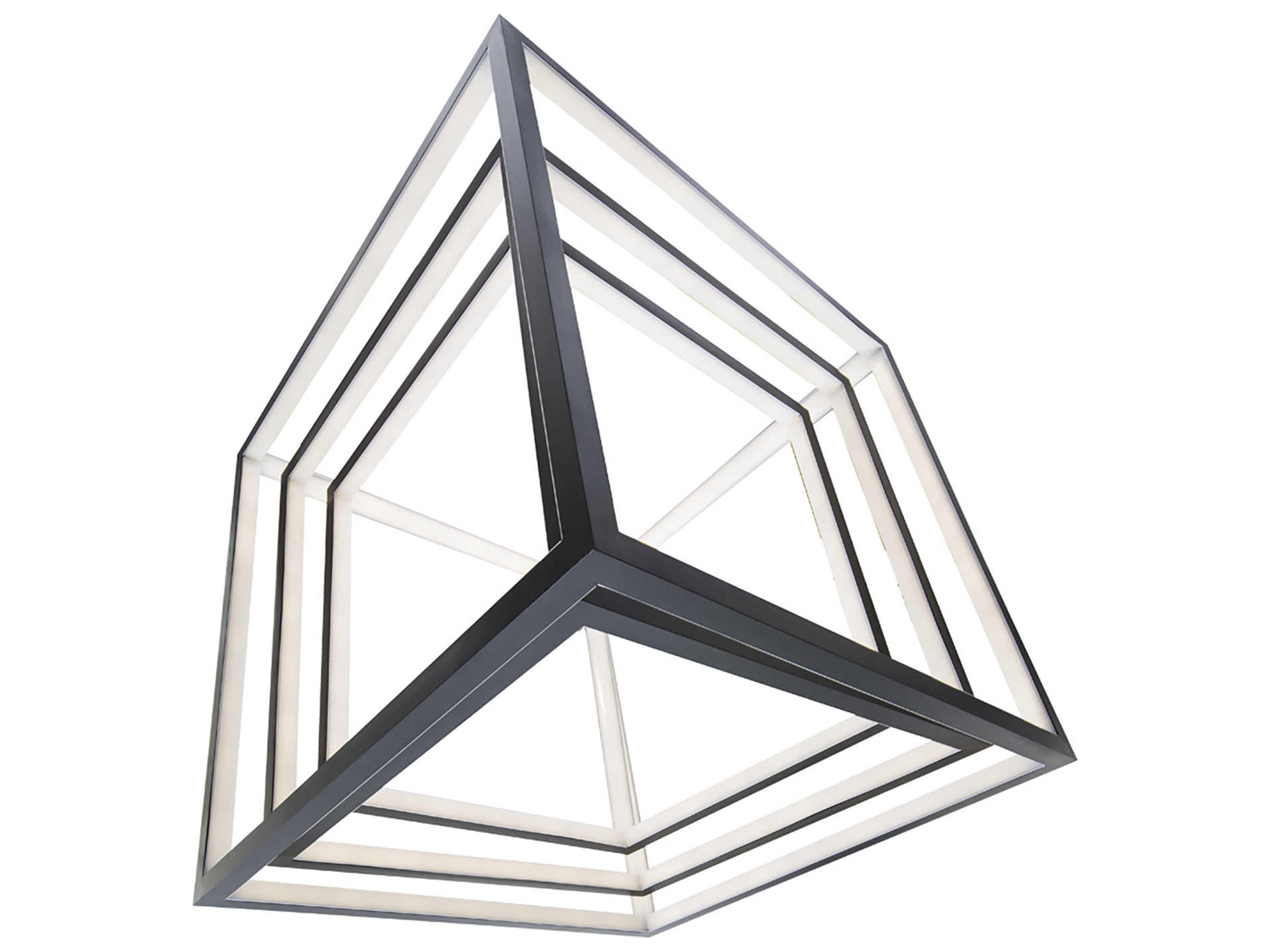 dweLED by WAC Lighting Atlas 1-Light Black LED Geometric Pendant