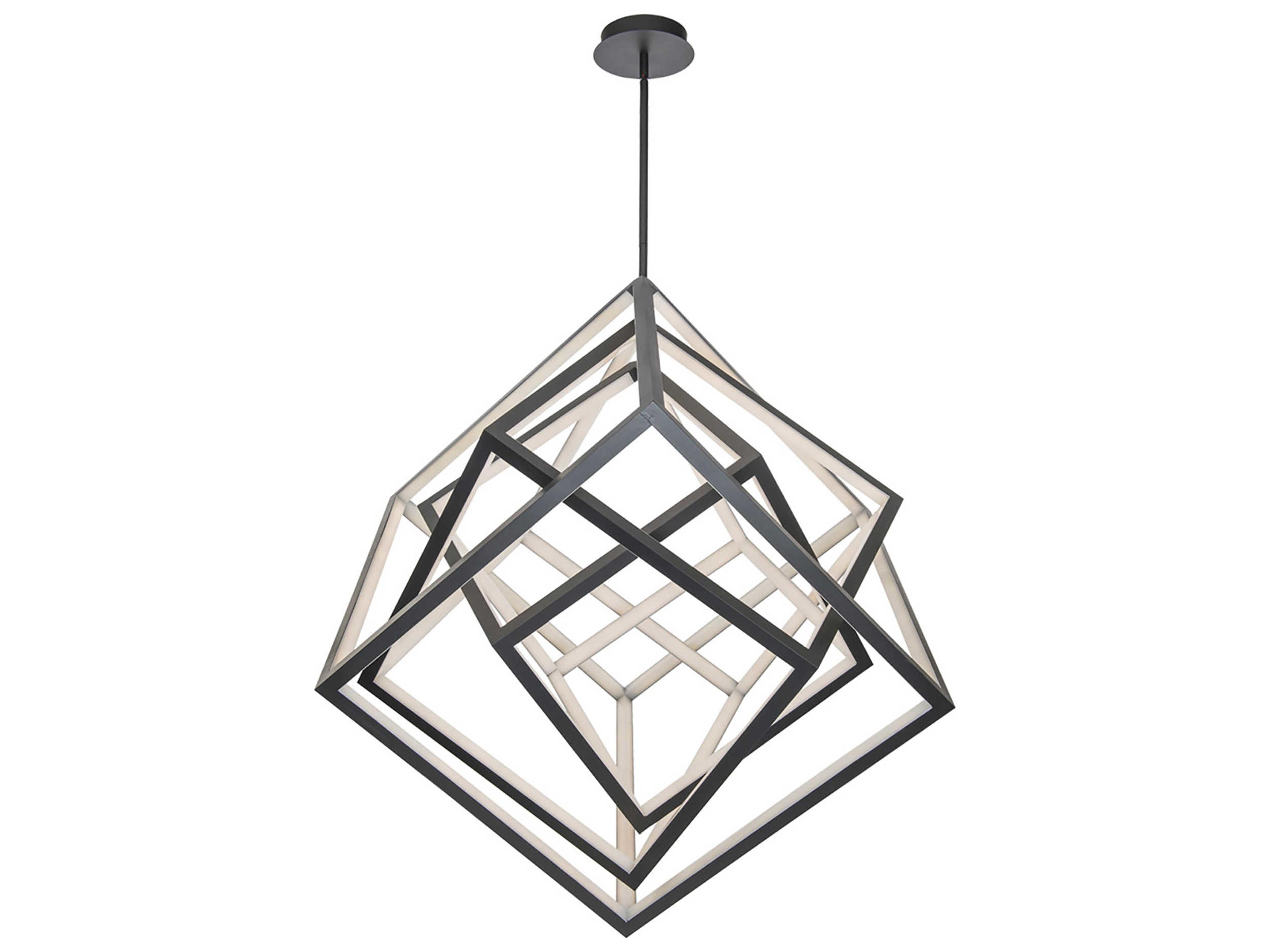 dweLED by WAC Lighting Atlas 1-Light Black LED Geometric Pendant