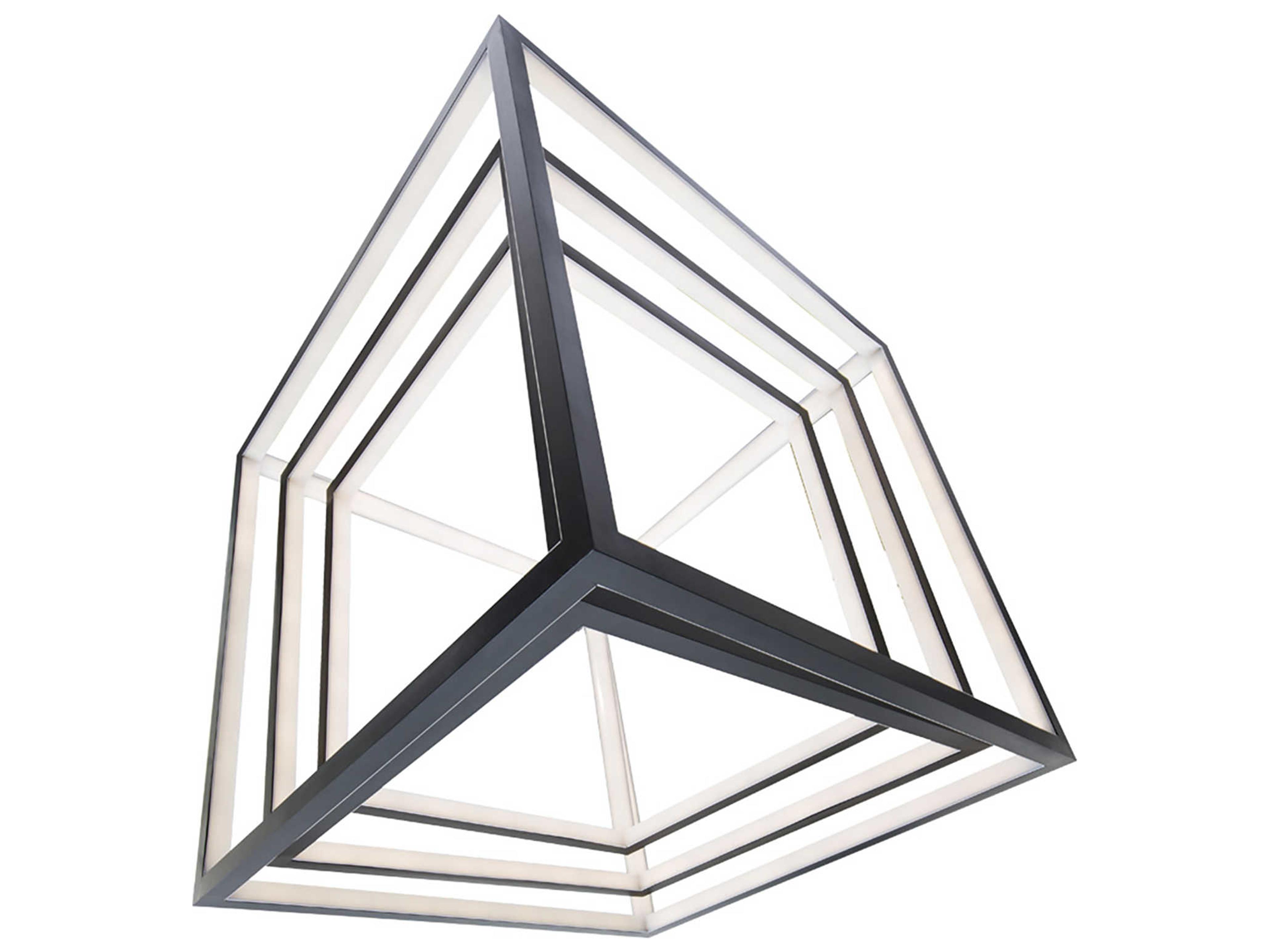 dweLED by WAC Lighting Atlas 1-Light Black LED Geometric Pendant