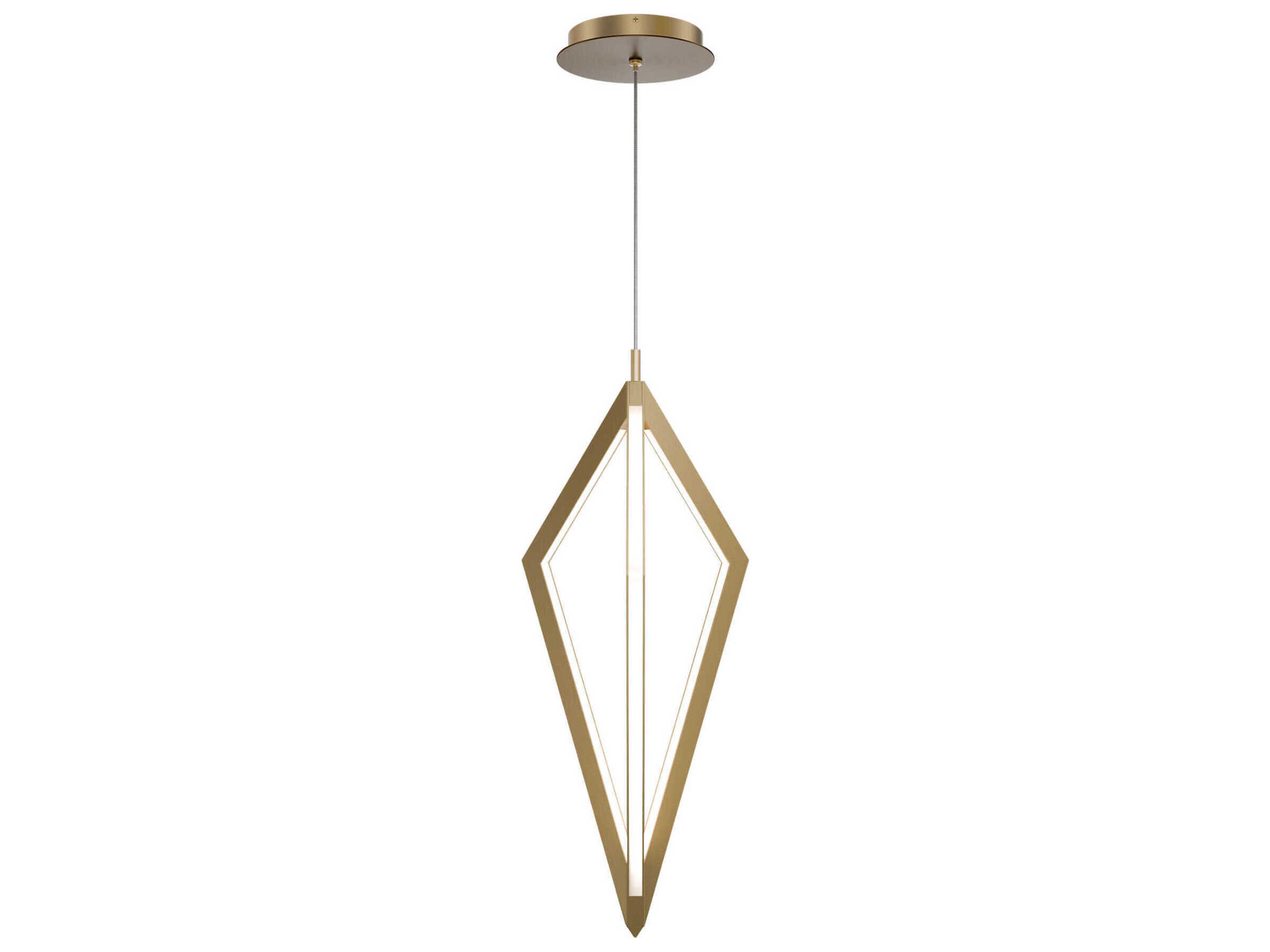 dweLED by WAC Lighting Tribeca 3-Light Aged Brass Geometric Mini Pendant