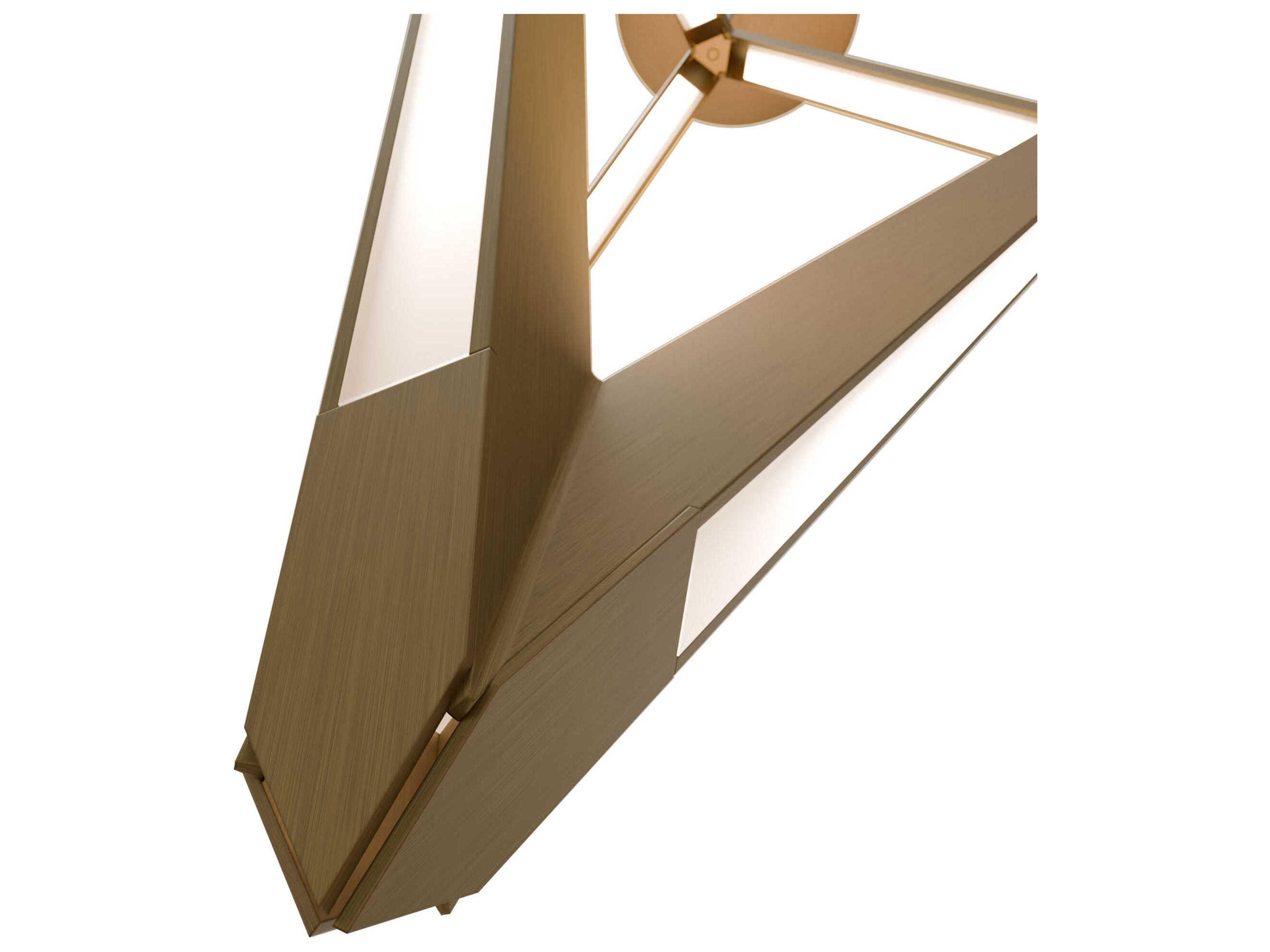 dweLED by WAC Lighting Tribeca 3-Light Aged Brass Geometric Mini Pendant