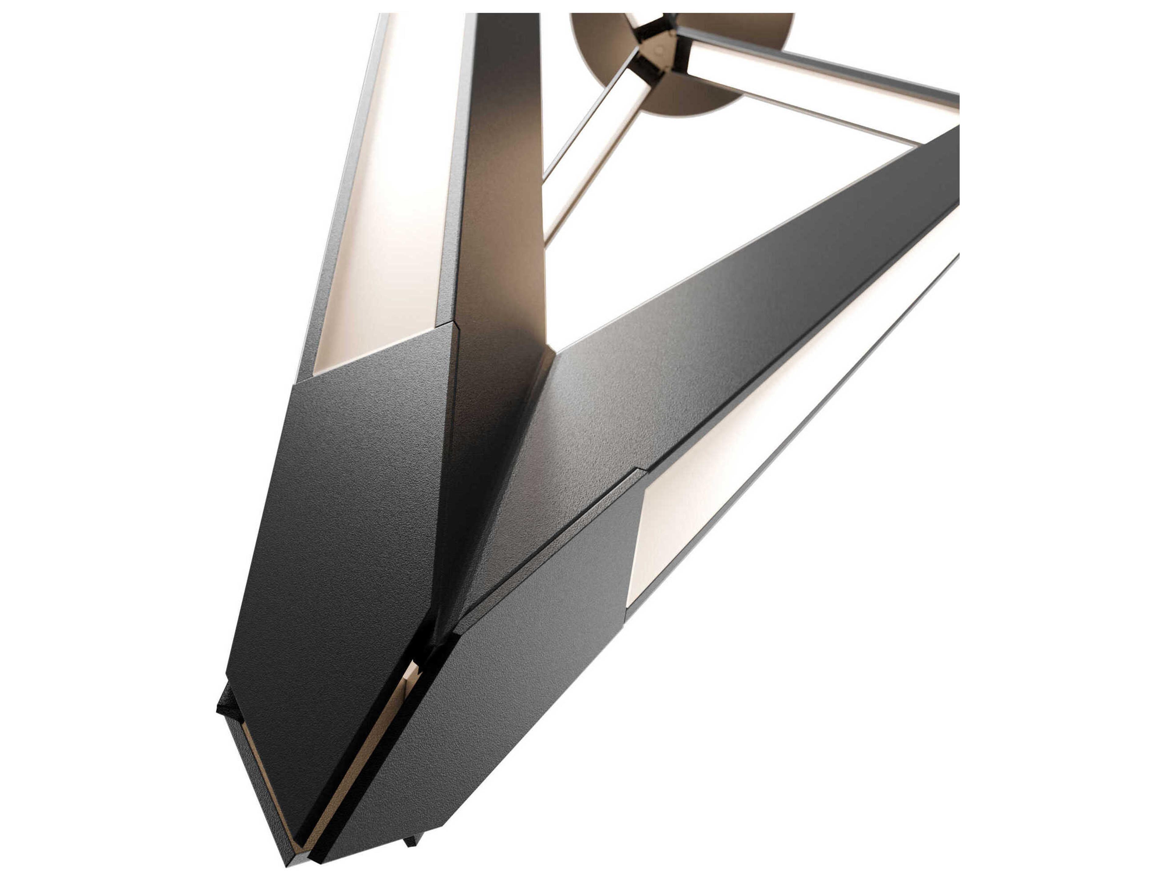 dweLED by WAC Lighting Tribeca 3-Light Black Geometric Mini Pendant