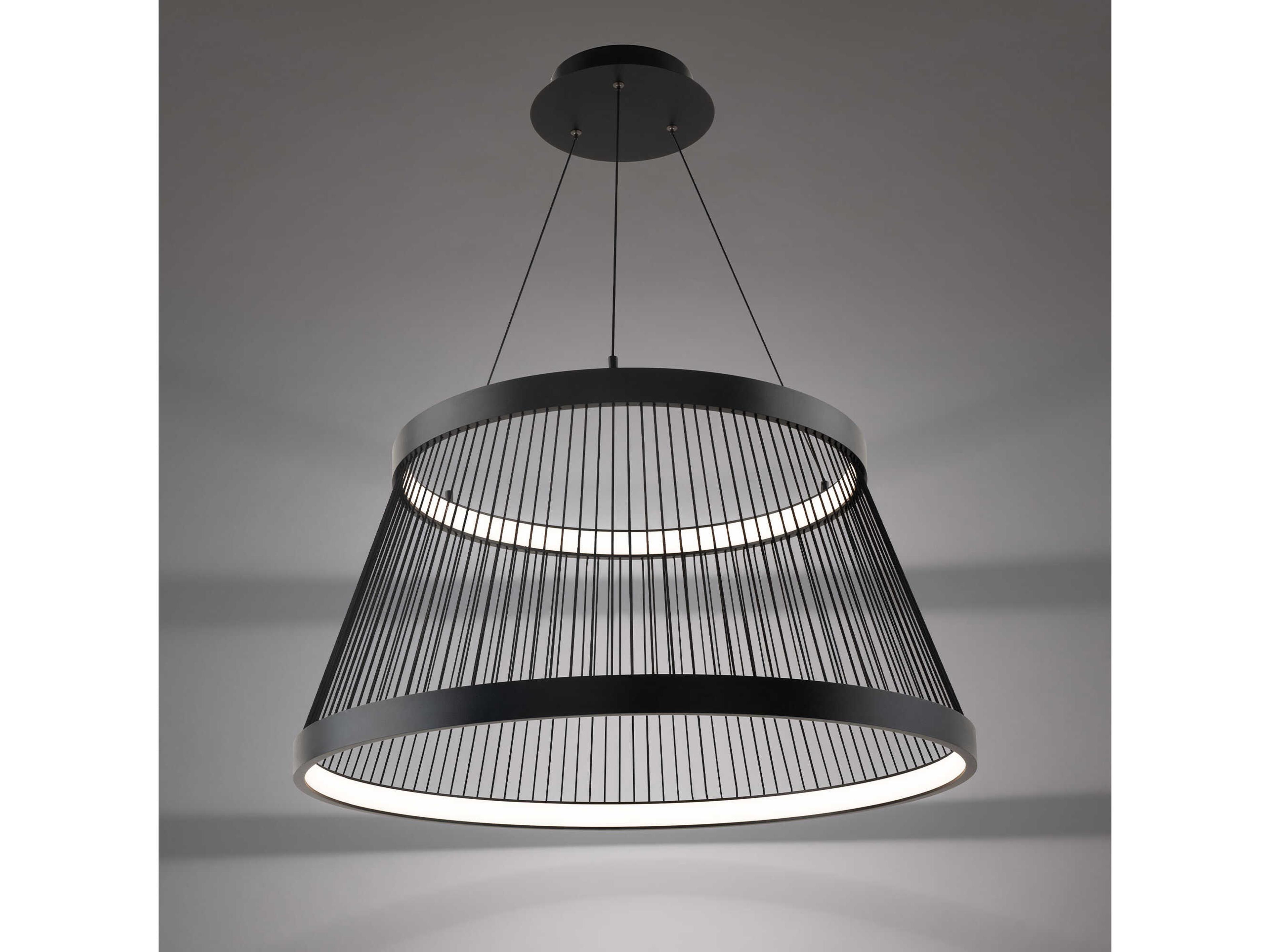 dweLED by WAC Lighting Grohle 2-Light Black Empire Pendant