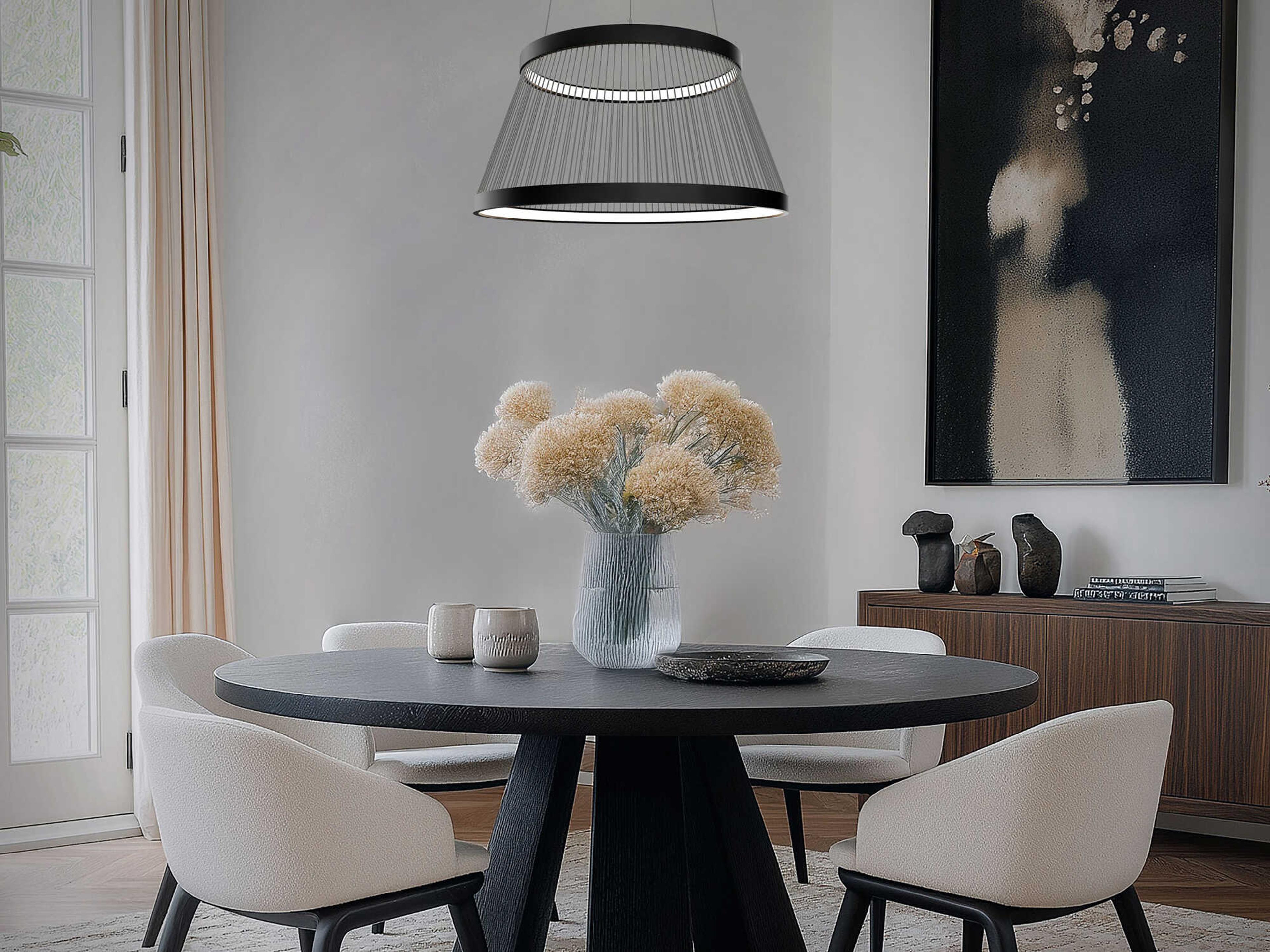 dweLED by WAC Lighting Grohle 2-Light Black Empire Pendant