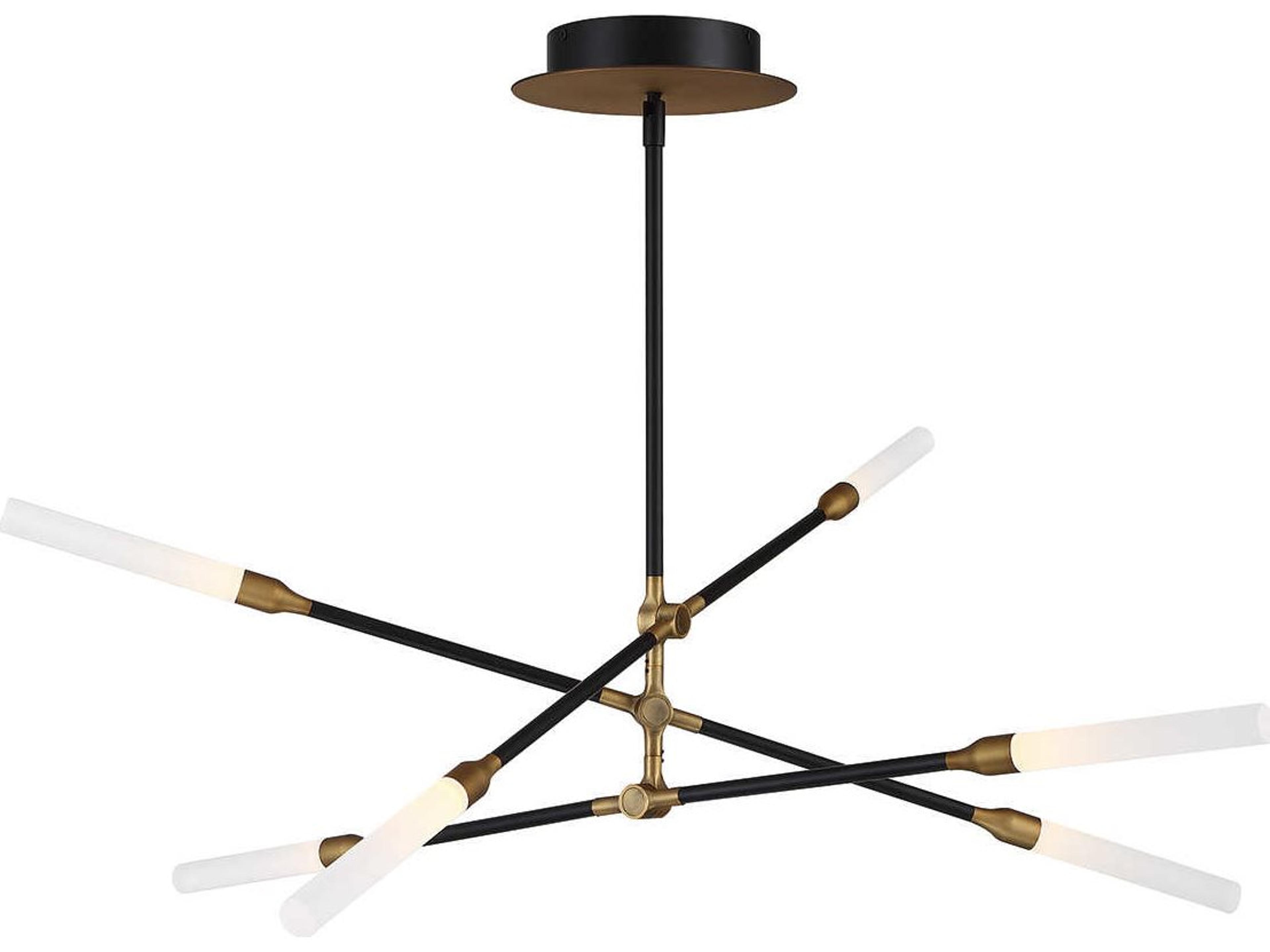 dweLED by WAC Lighting Houdini 6-Light Black Aged Brass LED Linear Pendant
