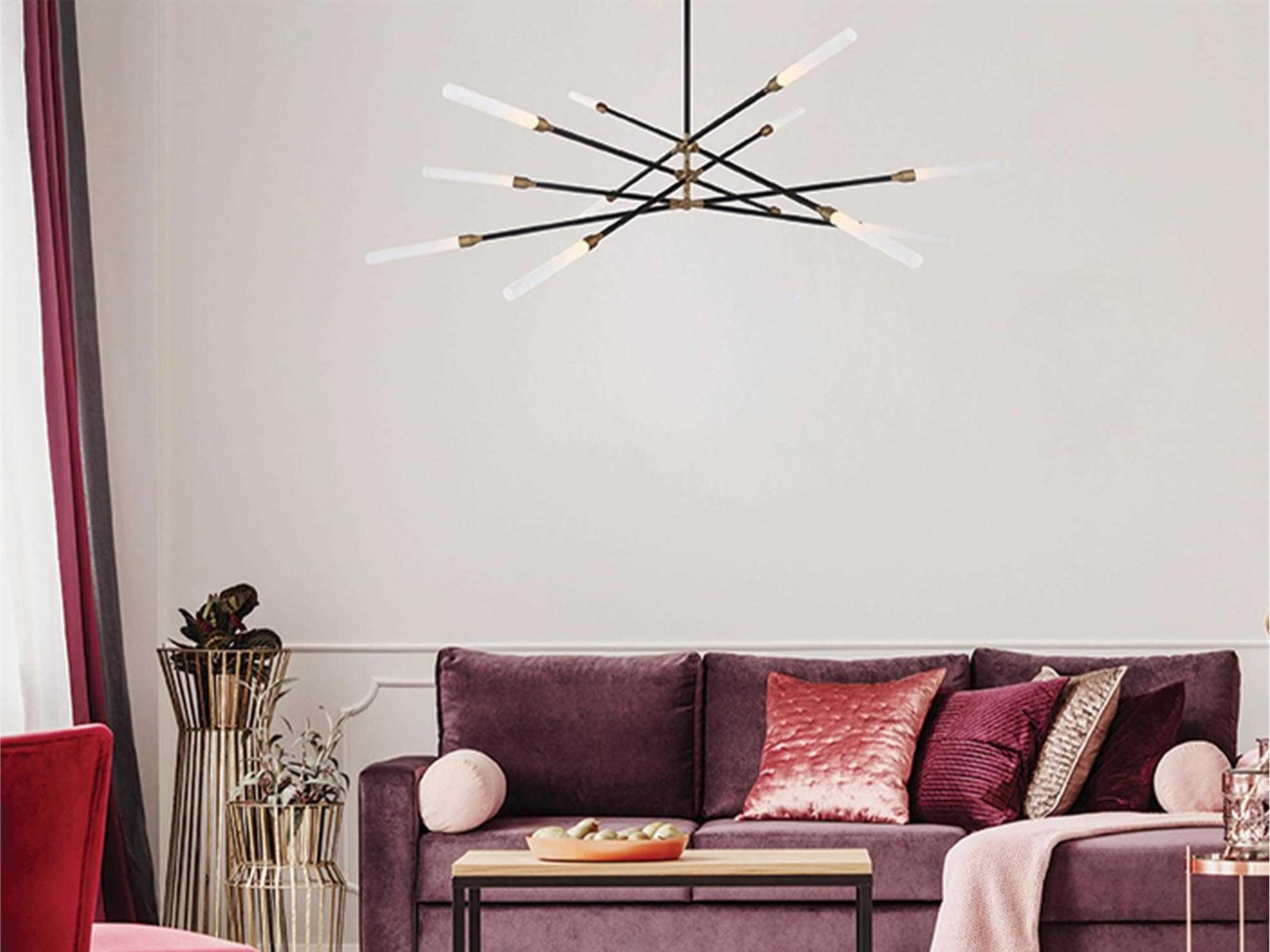 dweLED by WAC Lighting Houdini 12-Light Black Aged Brass LED Pendant