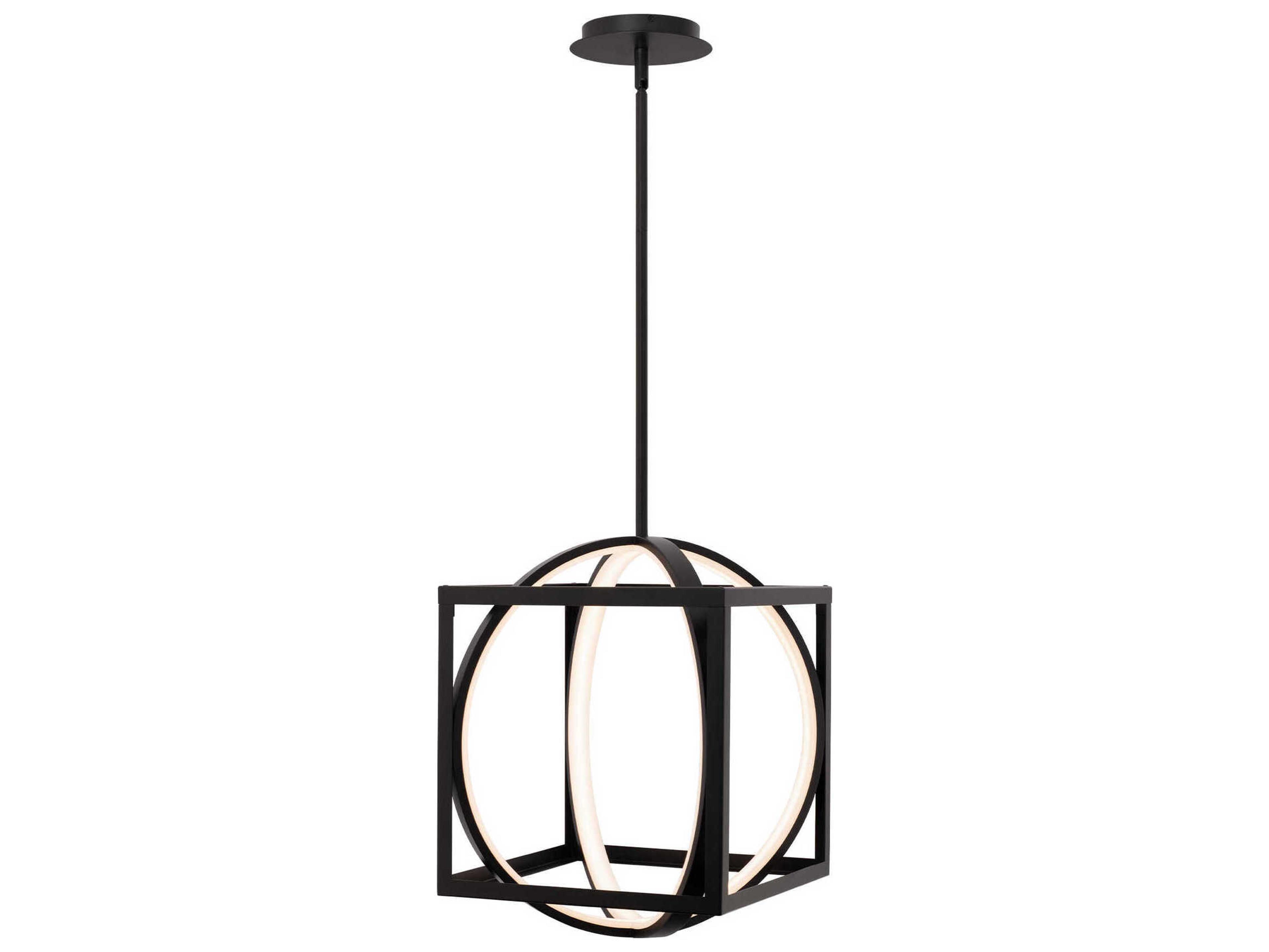 dweLED by WAC Lighting Geometrix 2-Light Black LED Geometric Mini Pendant