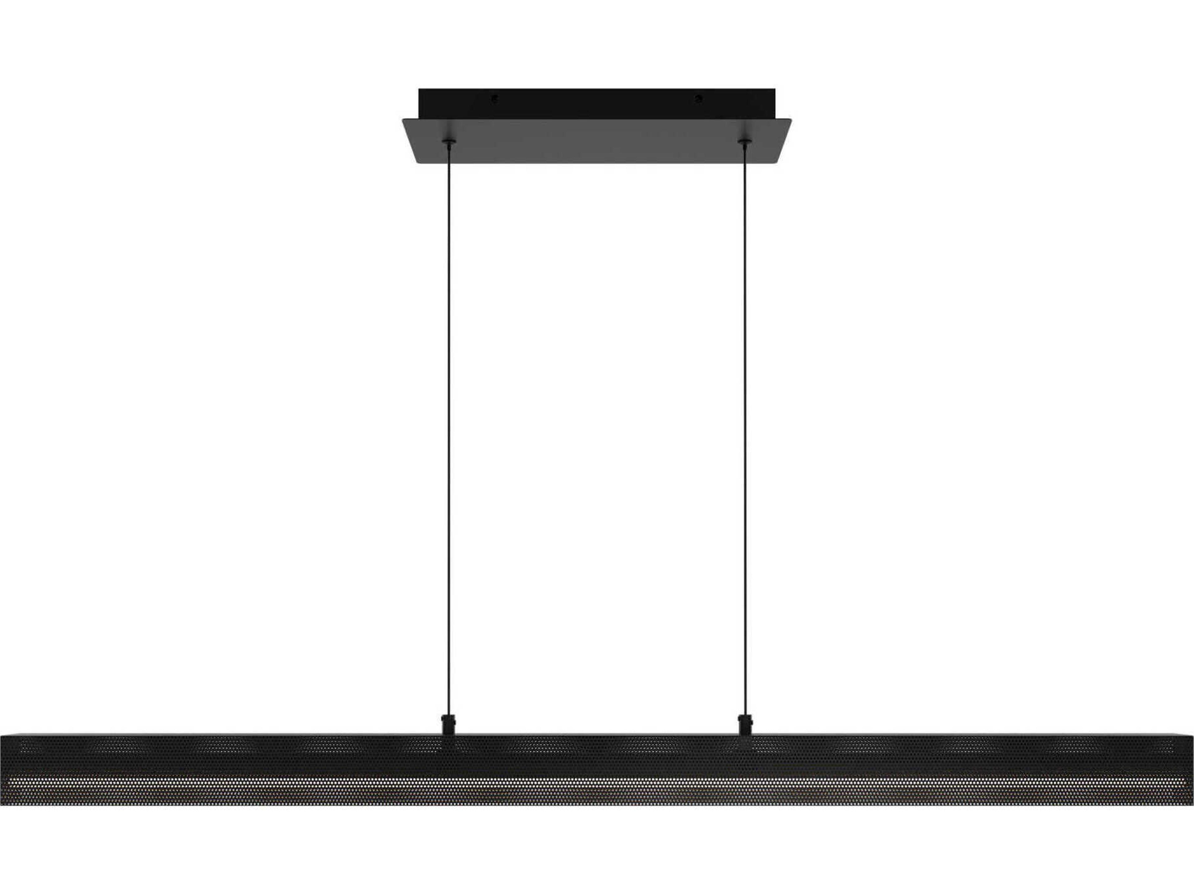 dweLED by WAC Lighting Grille 1-Light Black Linear Island Pendant