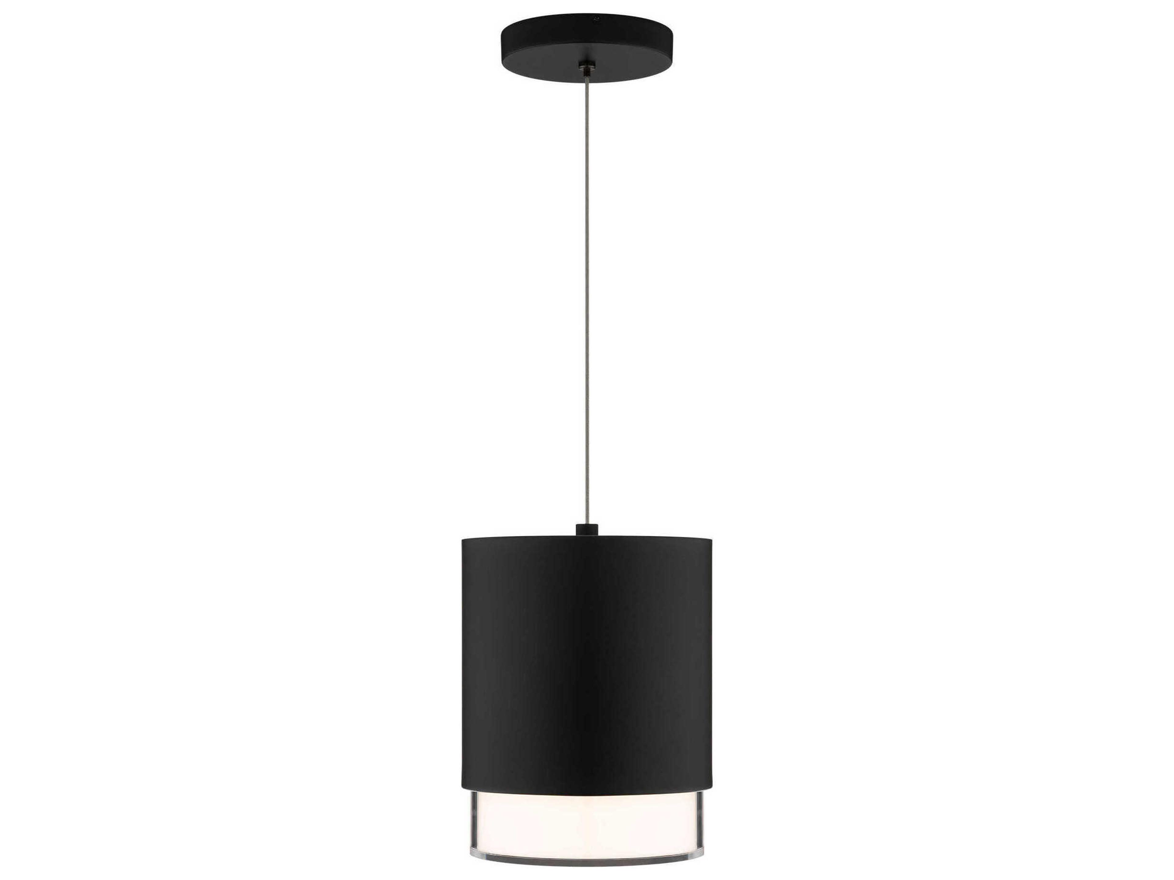 dweLED by WAC Lighting Cloak 1-Light Black Cylinder Mini Pendant