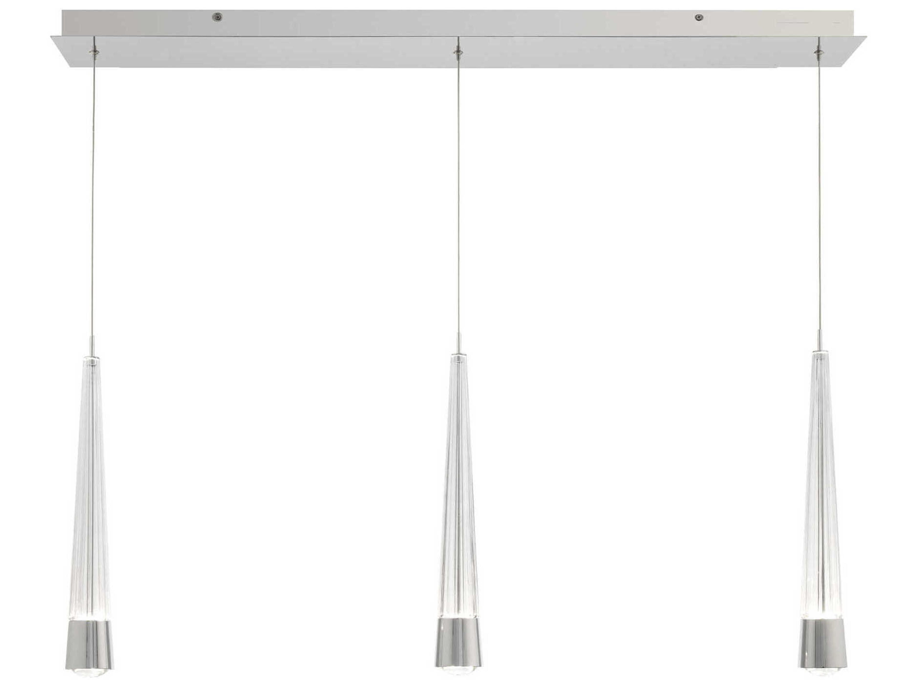 Quill 3-Light Chrome Linear Island Pendant