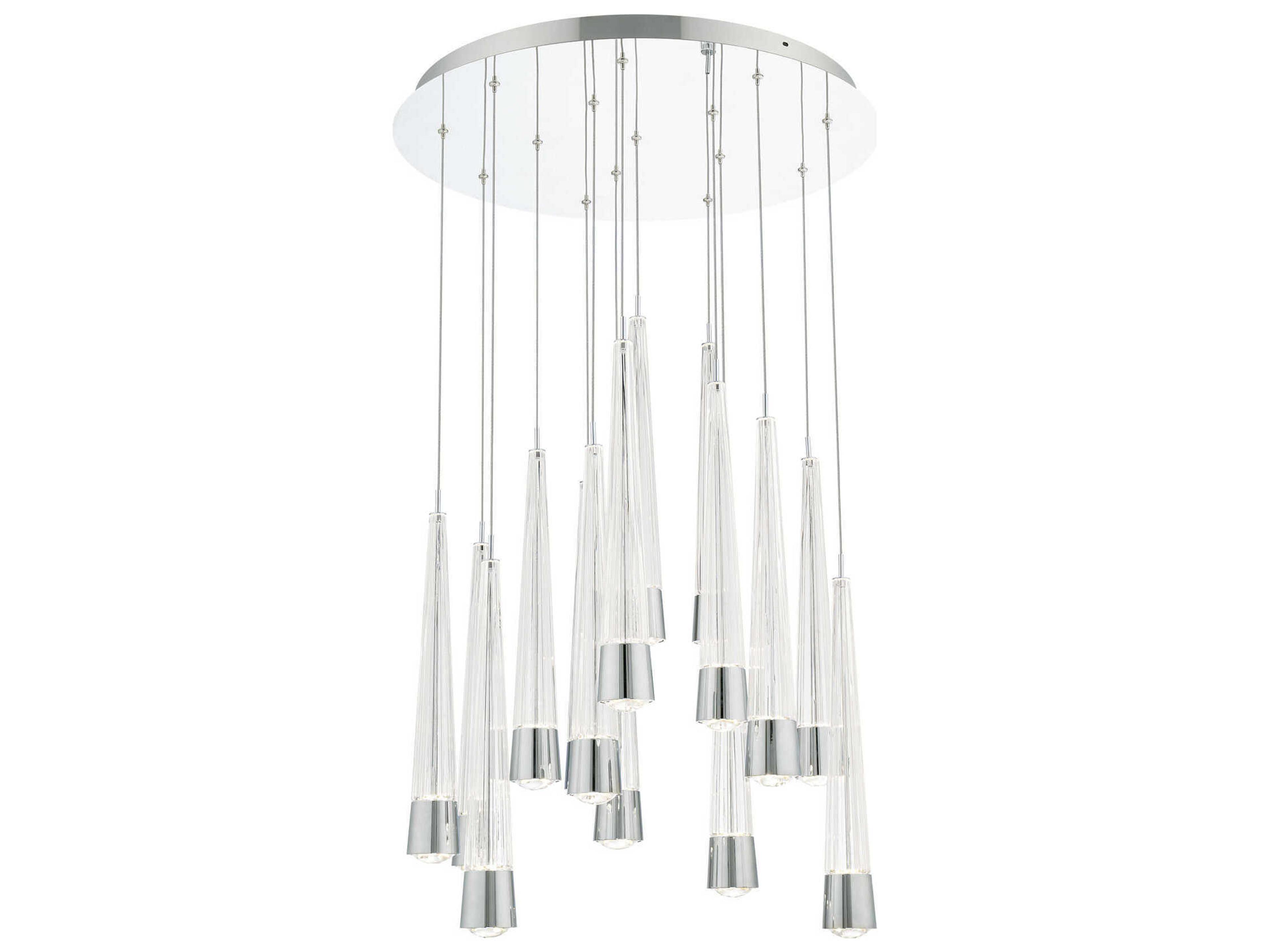Quill 15-Light Chrome Linear Pendant
