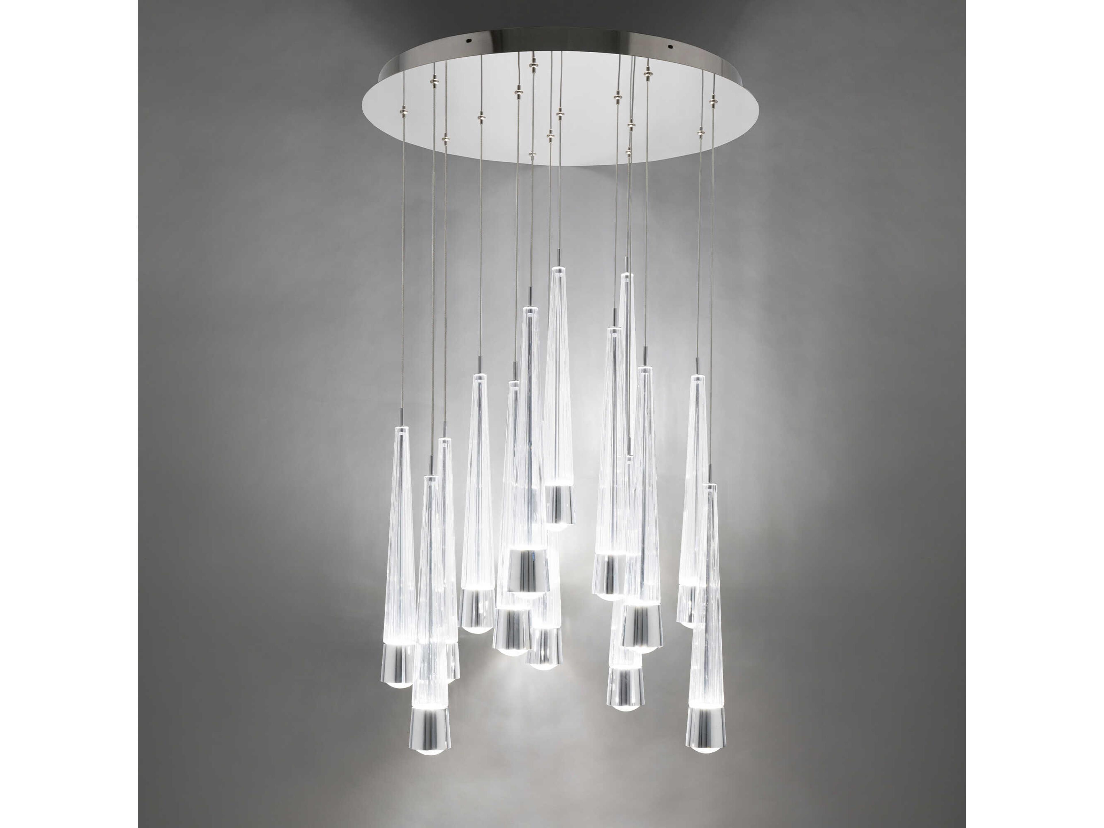 dweLED by WAC Lighting Quill 15-Light Chrome Linear Pendant