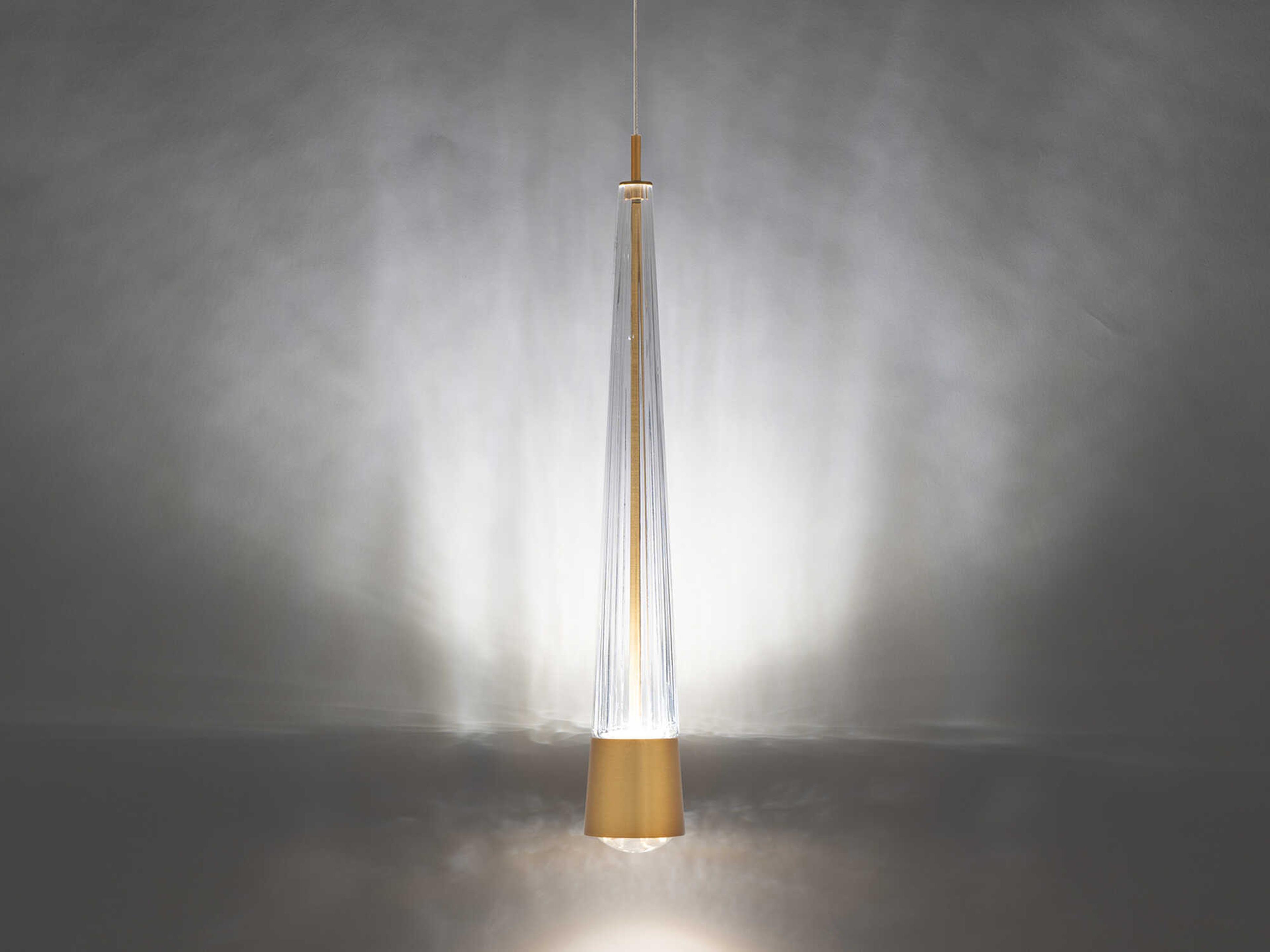 dweLED by WAC Lighting Quill 1-Light Aged Brass Mini Pendant