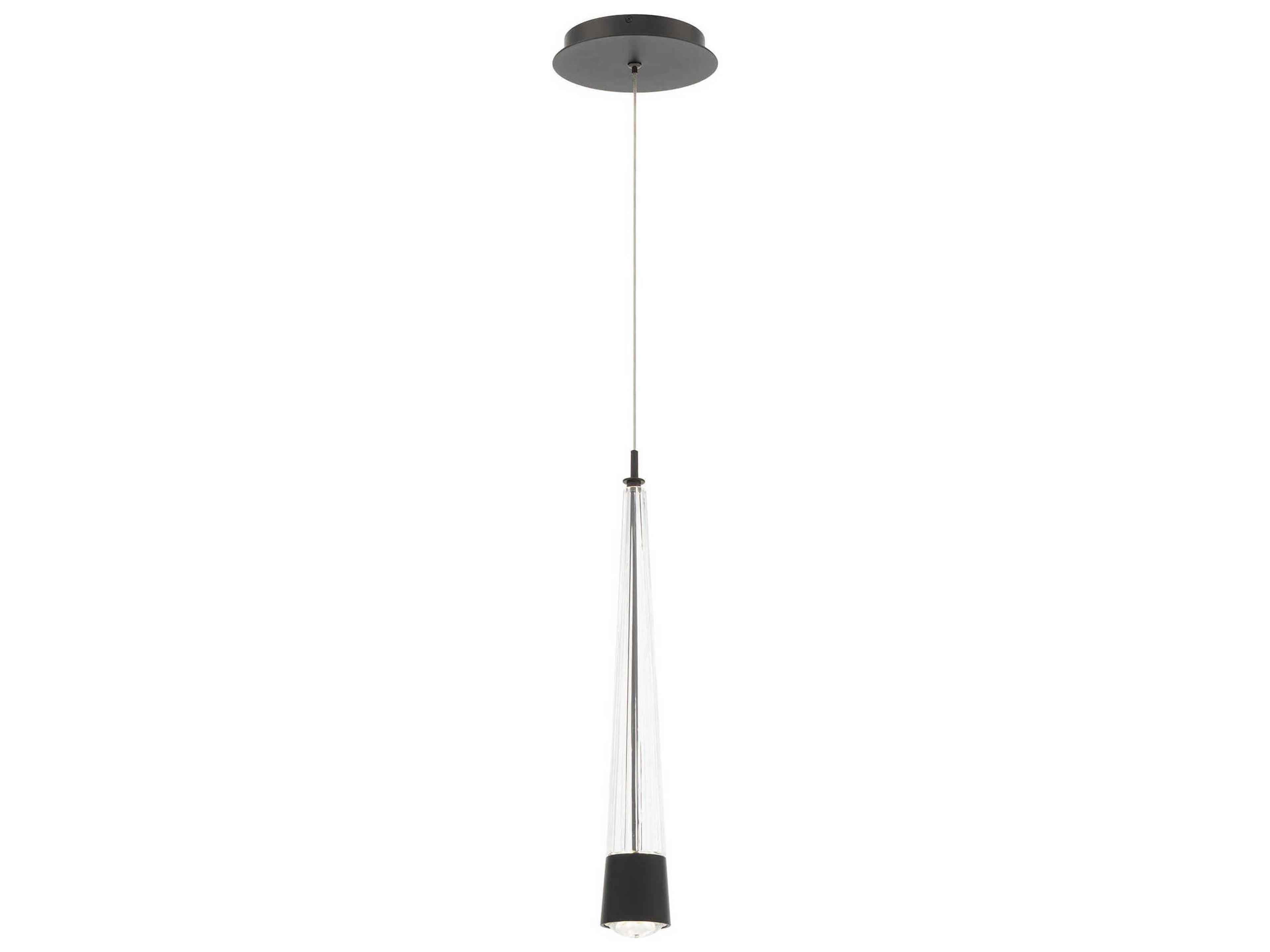 Quill 1-Light Black Mini Pendant